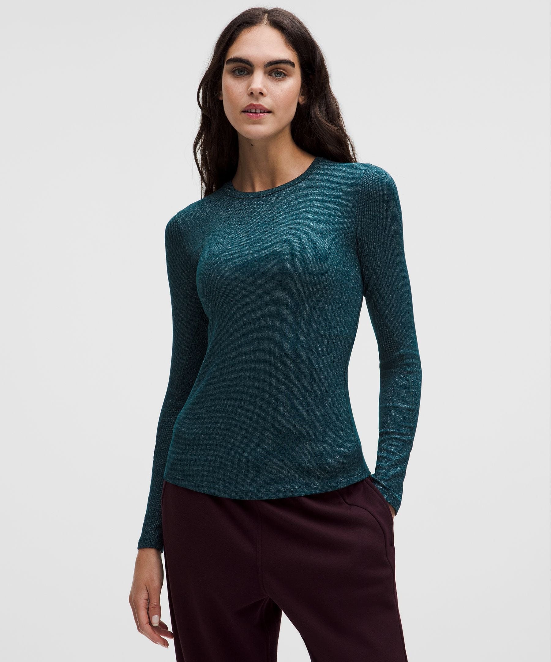 Lululemon Women's Hold Tight Long - Sleeve Shirt *Sparkle