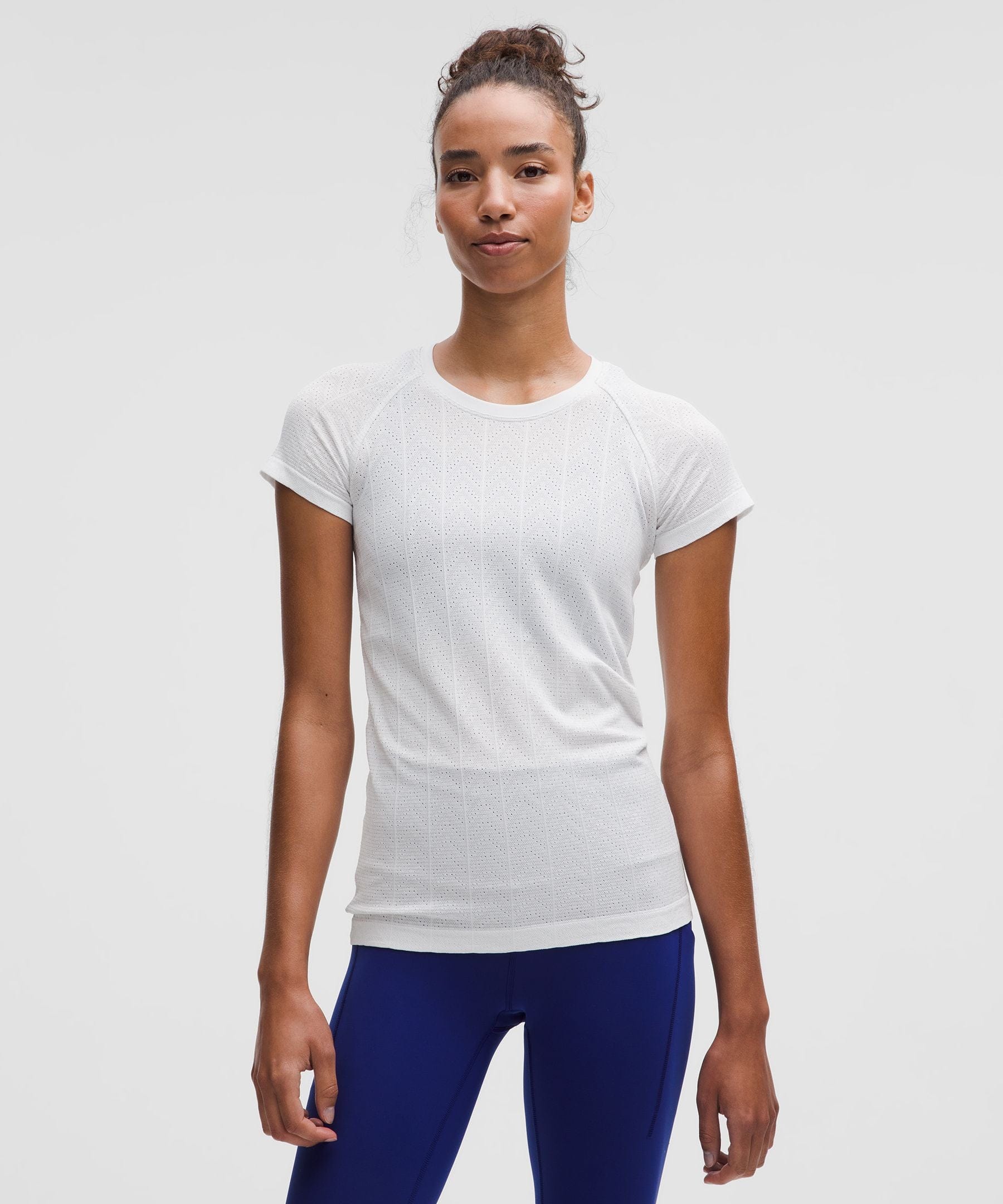 Lululemon Women's Swiftly Pointelle Short - Sleeve Shirt *Hip Length