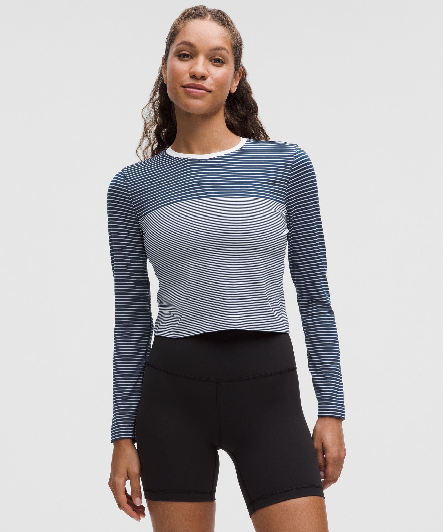 Lululemon Women's Seamless Classic - Fit Mariner Stripe Long - Sleeve Shirt