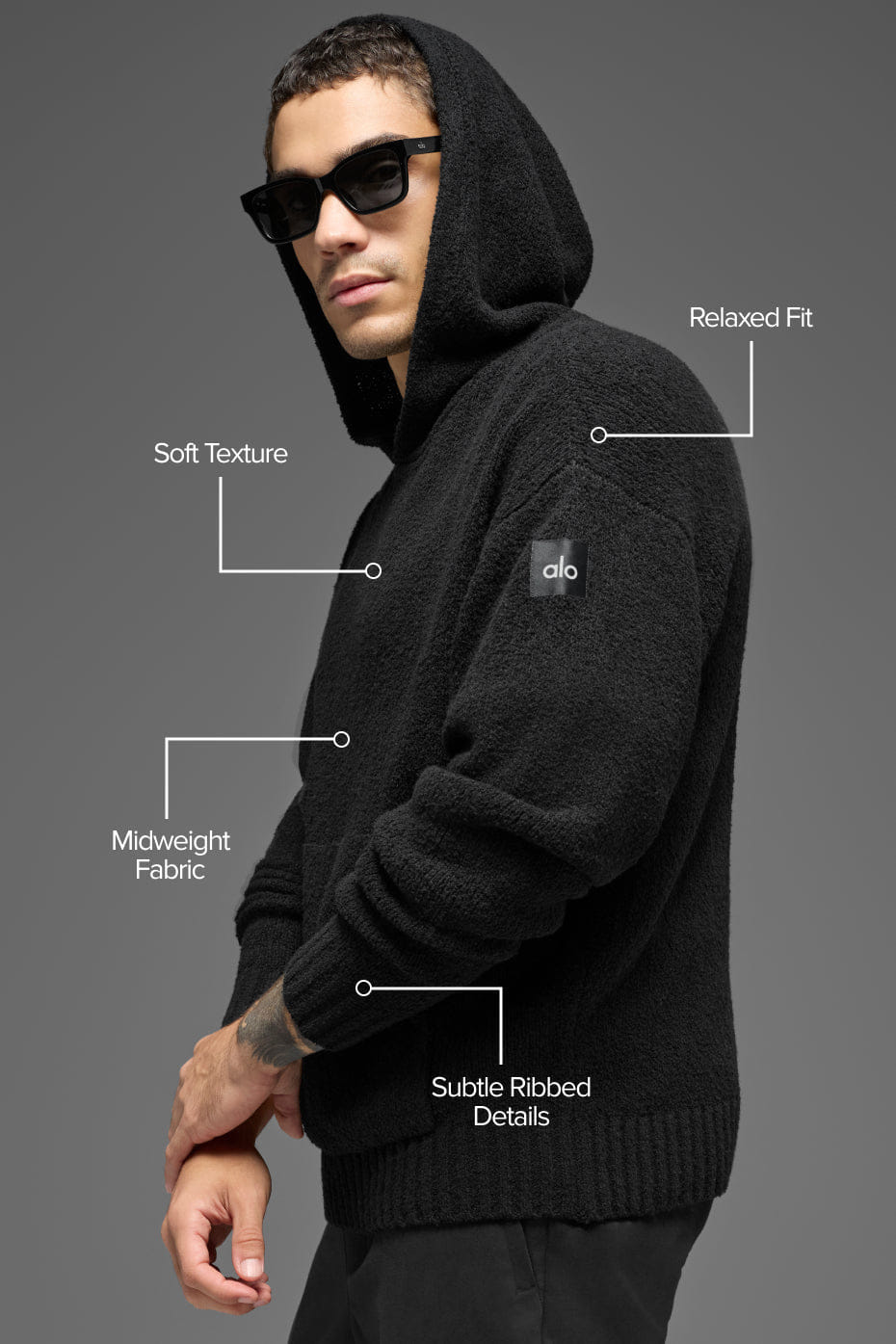 ALO Yoga Textured Knit Hoodie