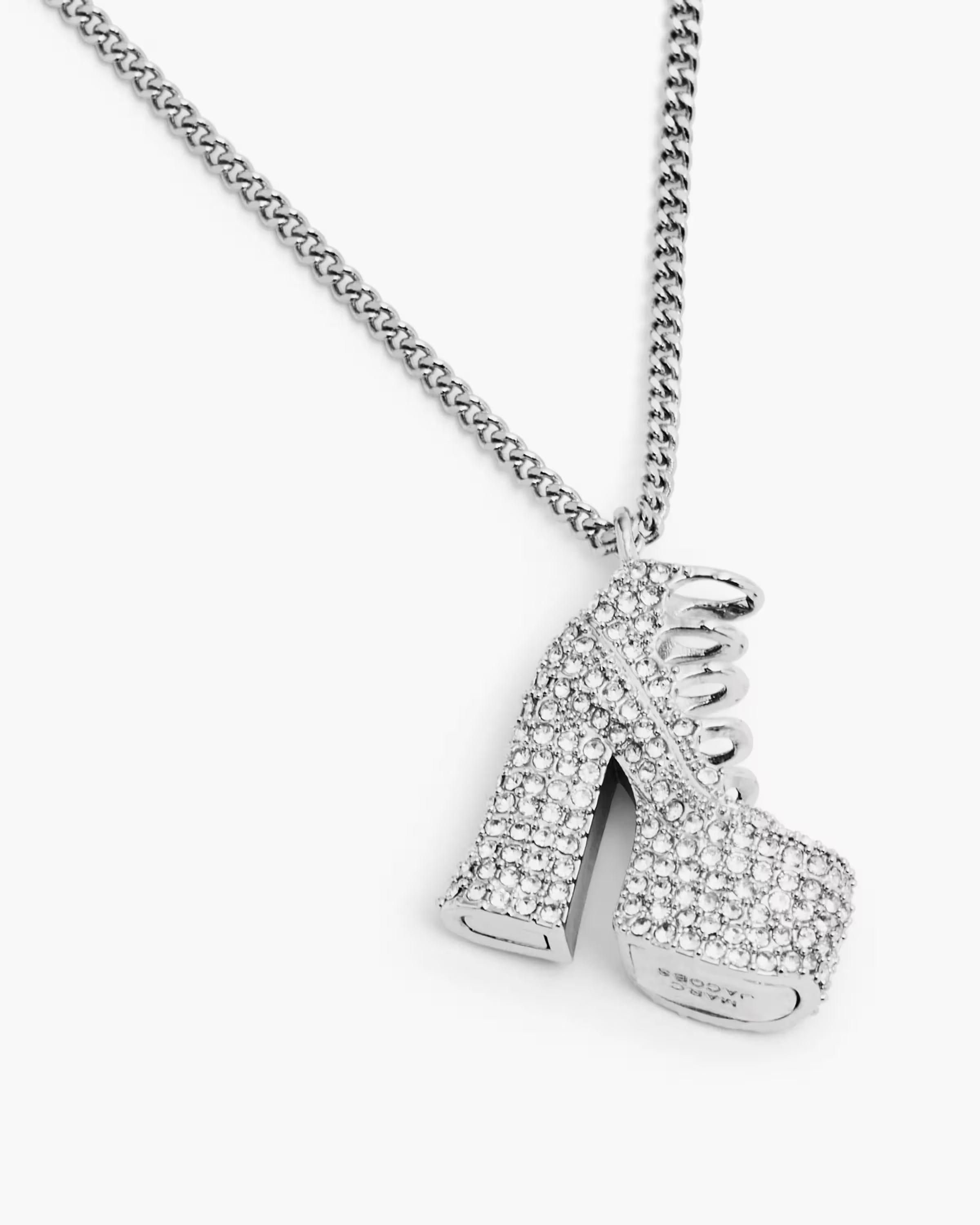 Marc Jacobs The Pave Kiki Boot Necklace Silver/Crystal