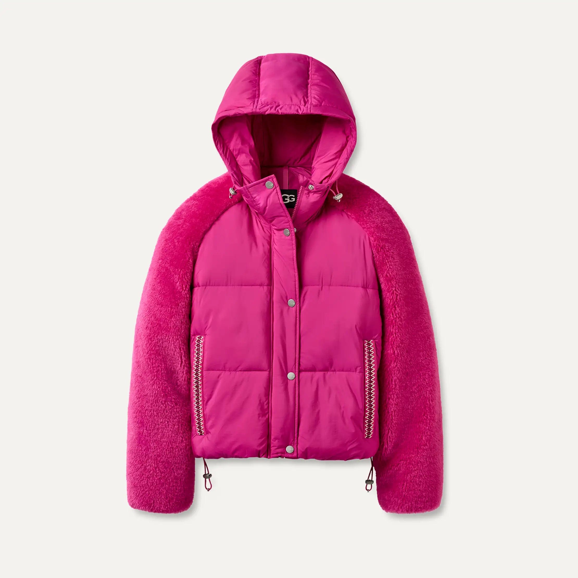 Ugg Mykah Uggbraid Puffer Jacket Chroma Pink