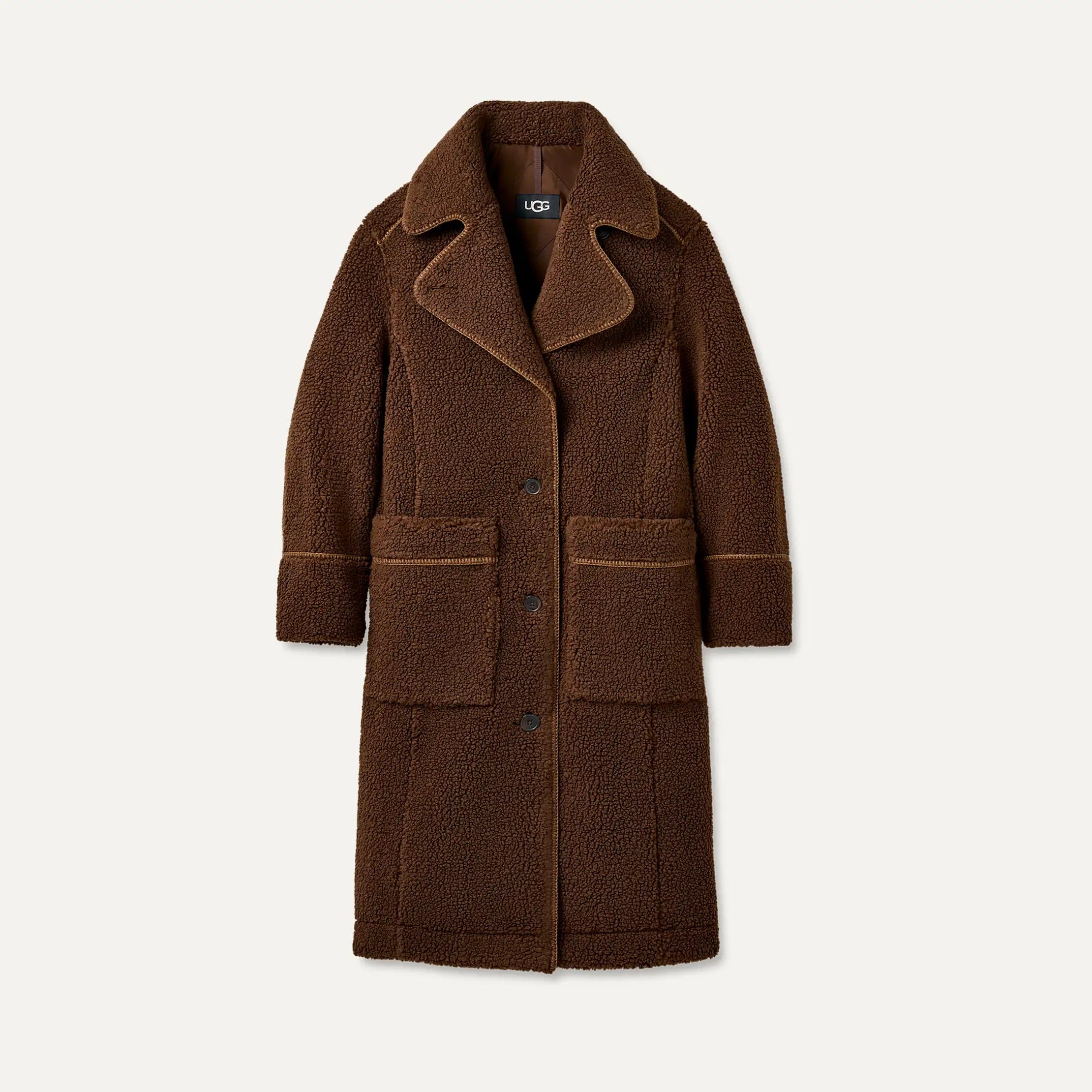Ugg Sema Uggfluff Coat Deep Nutmeg