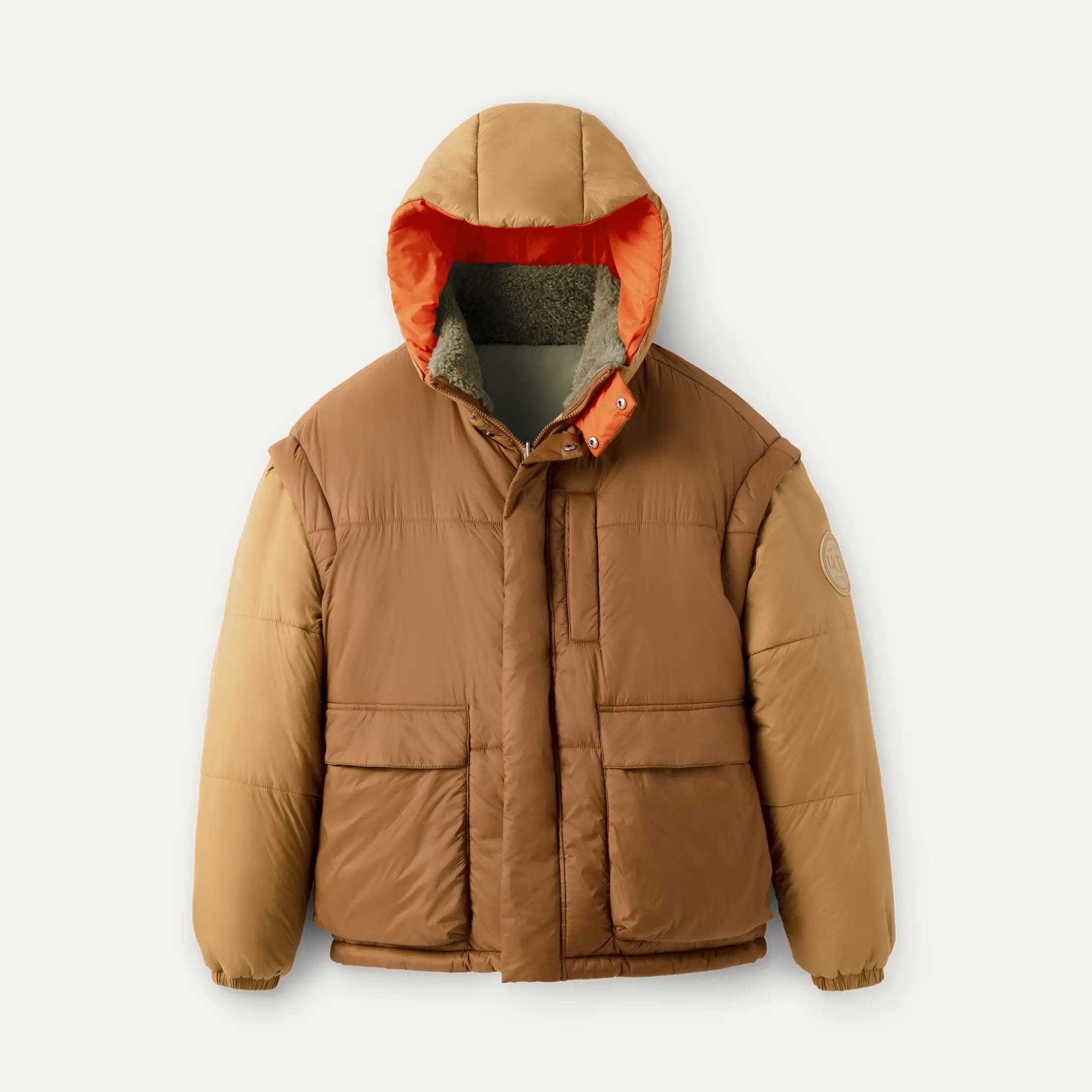 Ugg Kristian Conv Puffer Coat Pecan / Moss Green