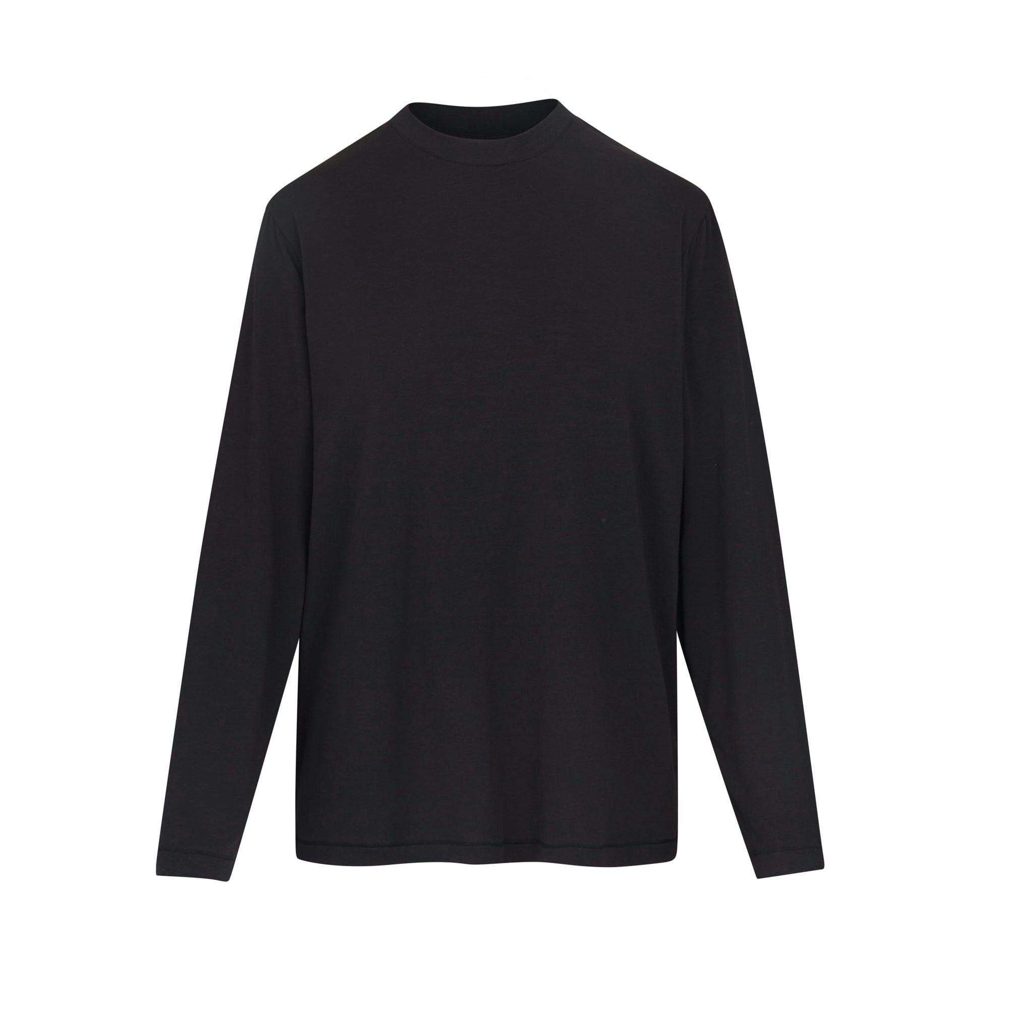 Skims Boyfriend Long Sleeve T - Shirt Onyx