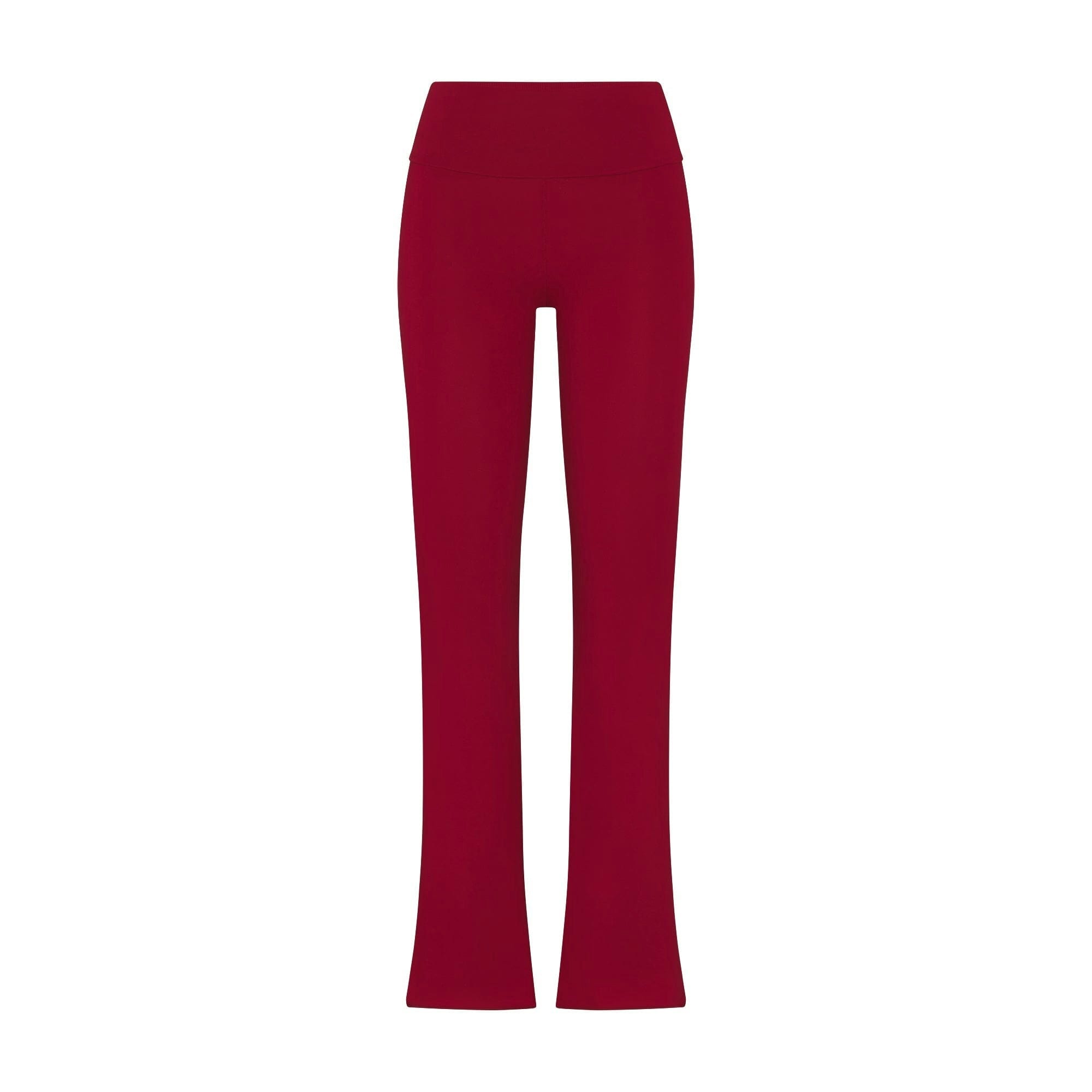 Skims Cotton Jersey Foldover Pant Brick