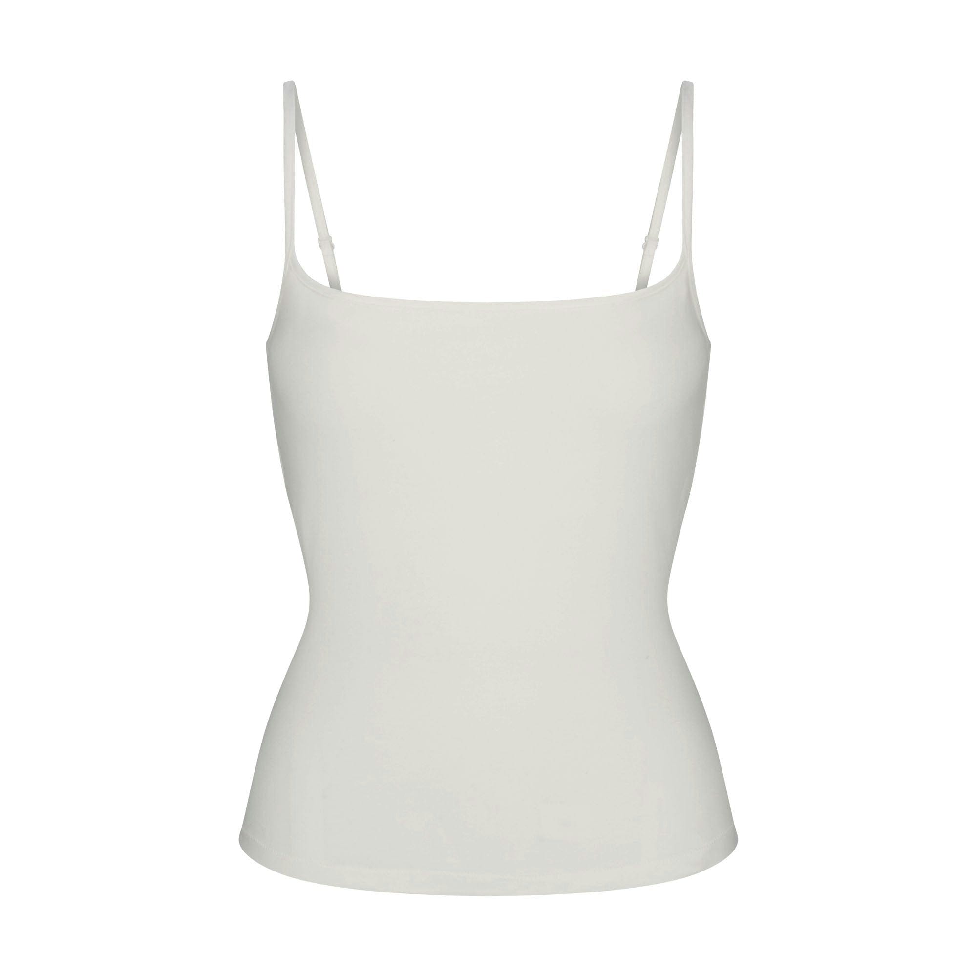 Skims Cotton Jersey Scoop Neck Cami Marble