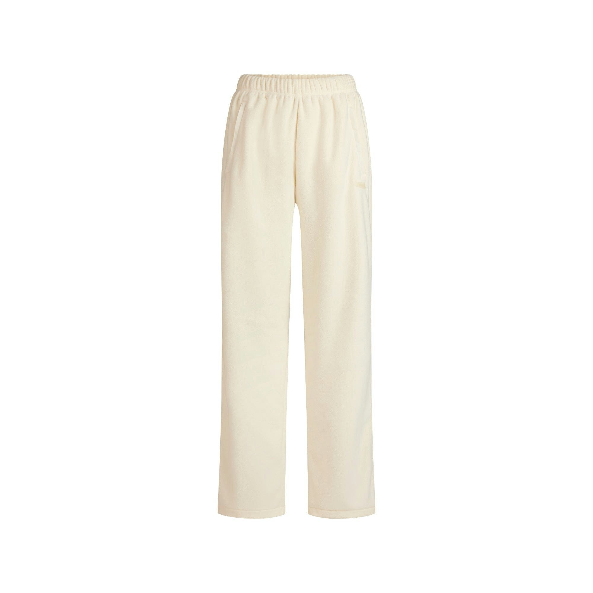 Skims Outdoor Fleece Straight Leg Pant Ecru