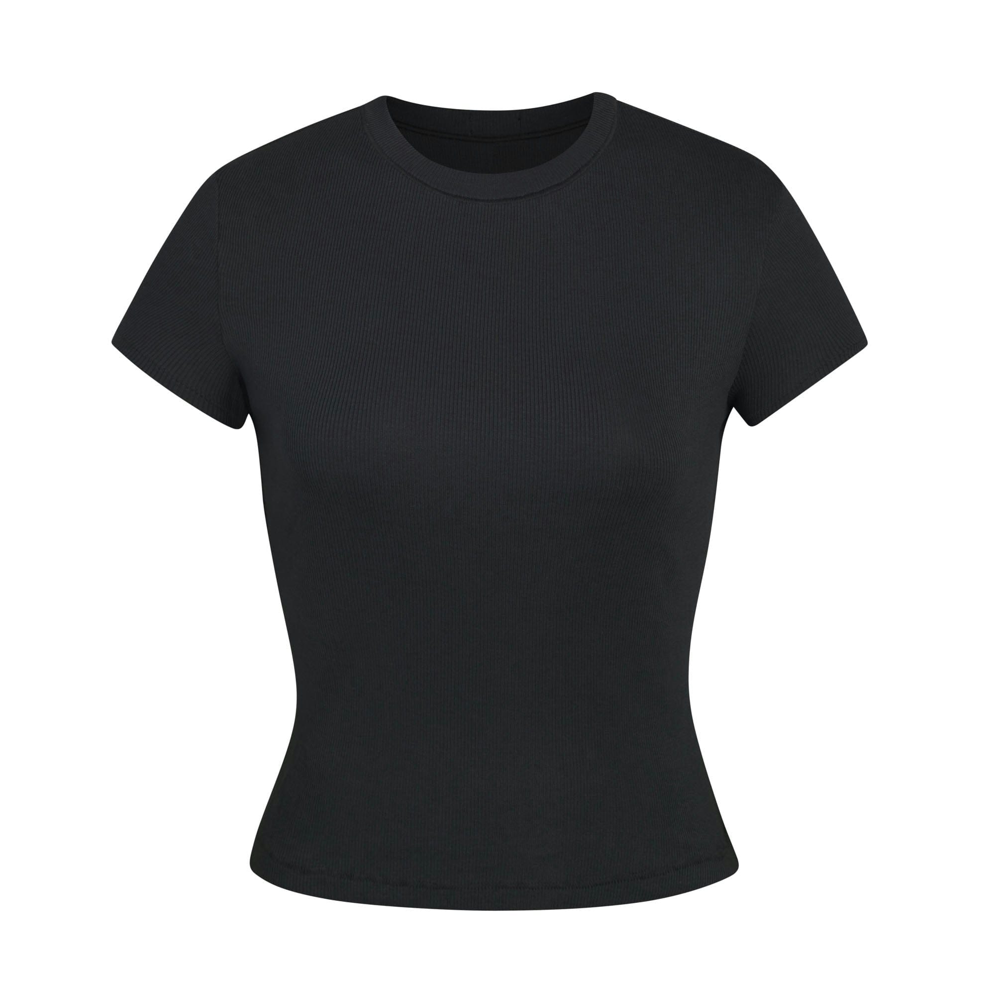 Skims Cotton Rib T - Shirt Soot