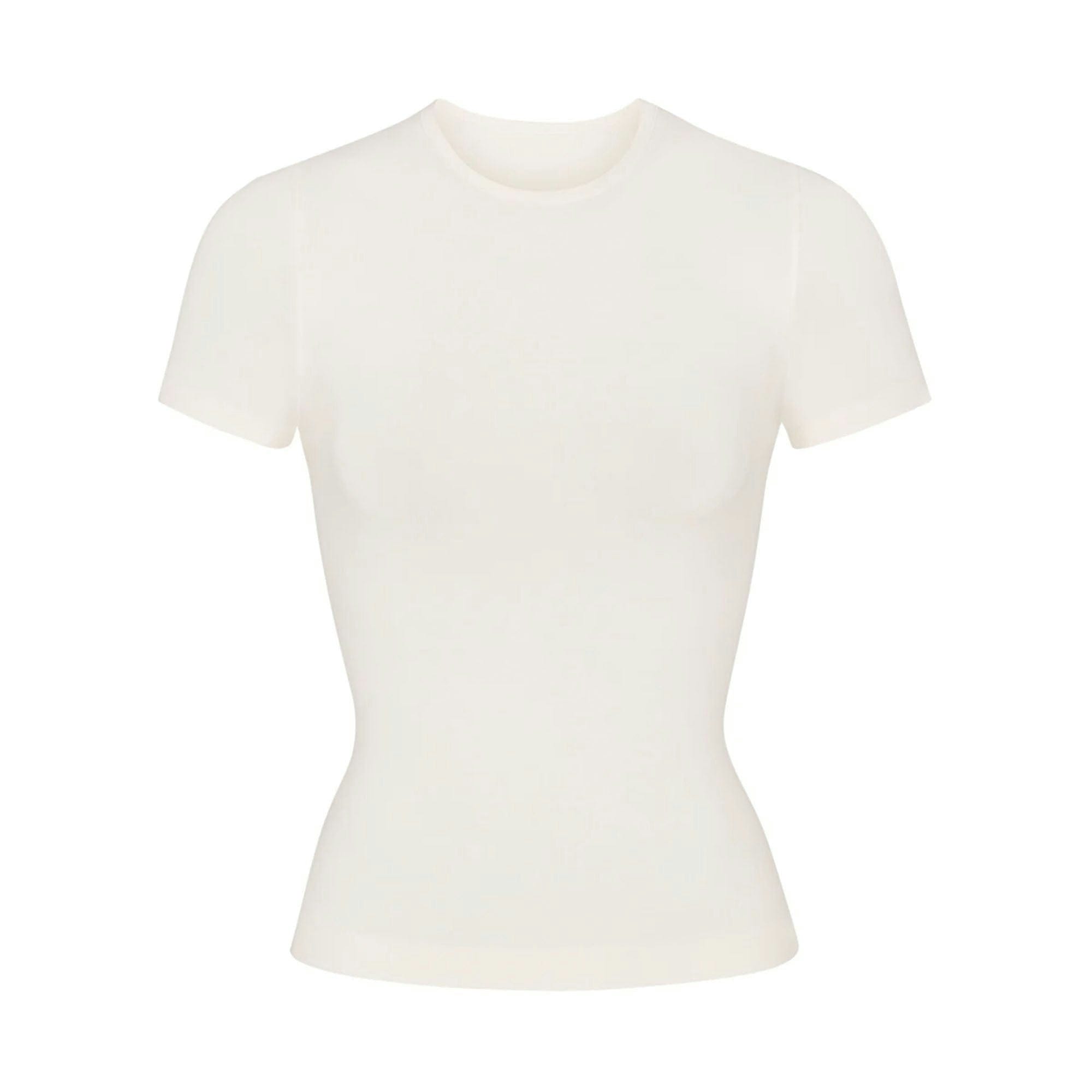 Skims Soft Smoothing Seamless T - Shirt Marble