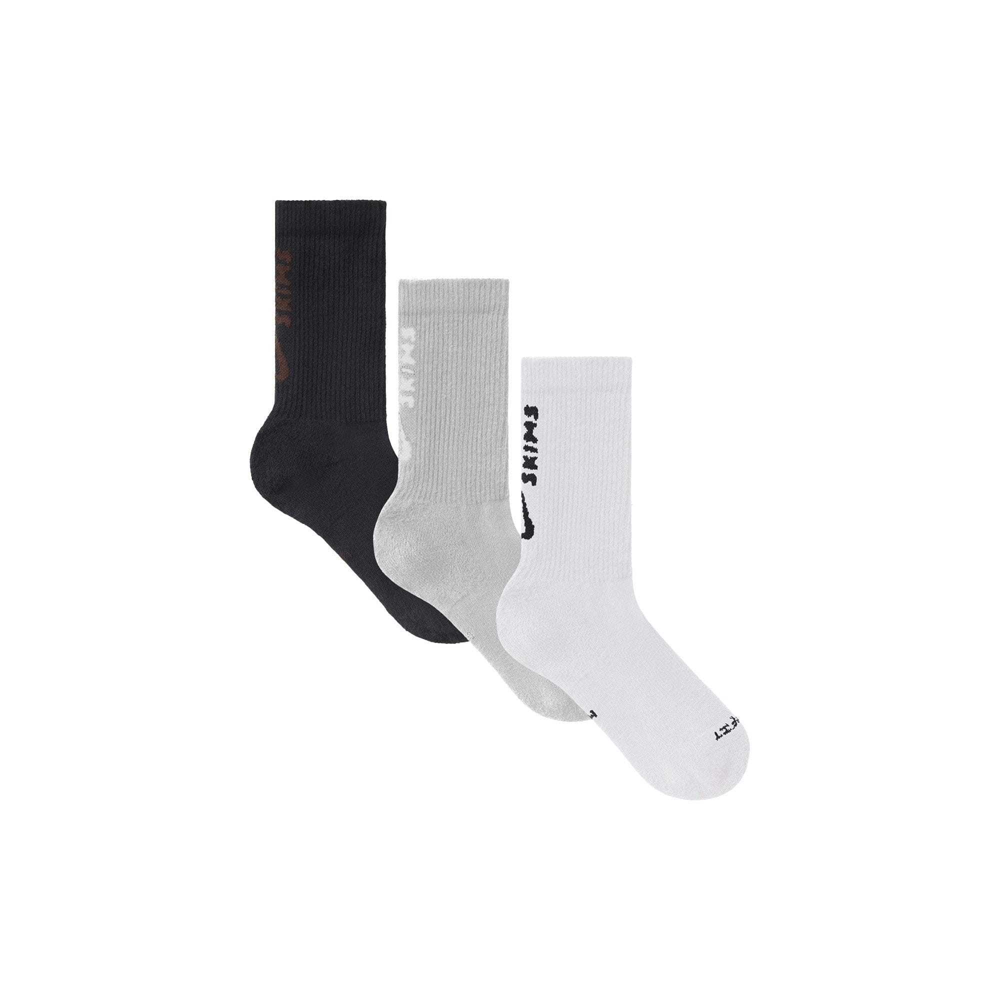 Skims Nikeskims Accessories Dri - Fit Crew Sock 3 - Pack Heather Grey Multi