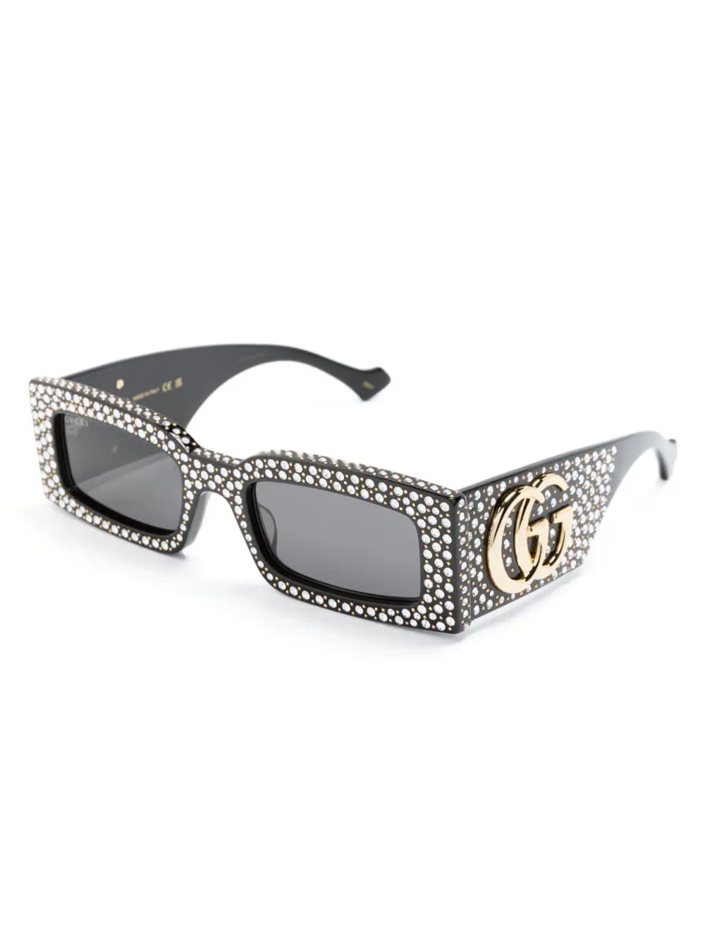 embellished rectangle-frame sunglasses