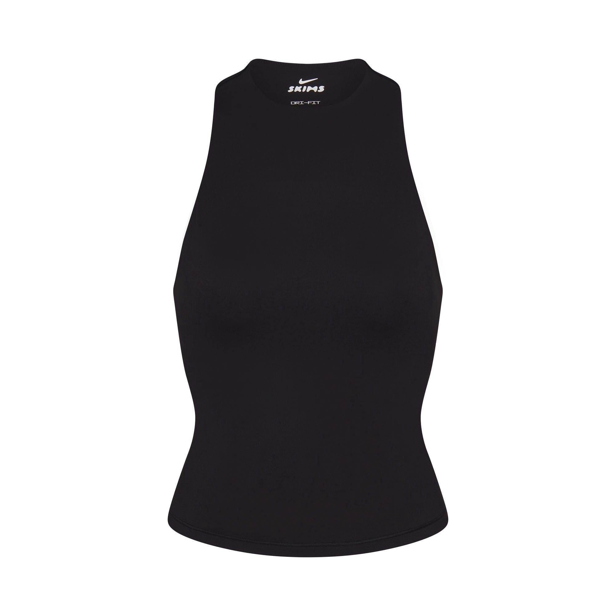 Skims Nikeskims Matte Mock Neck Racer Tank Obsidian