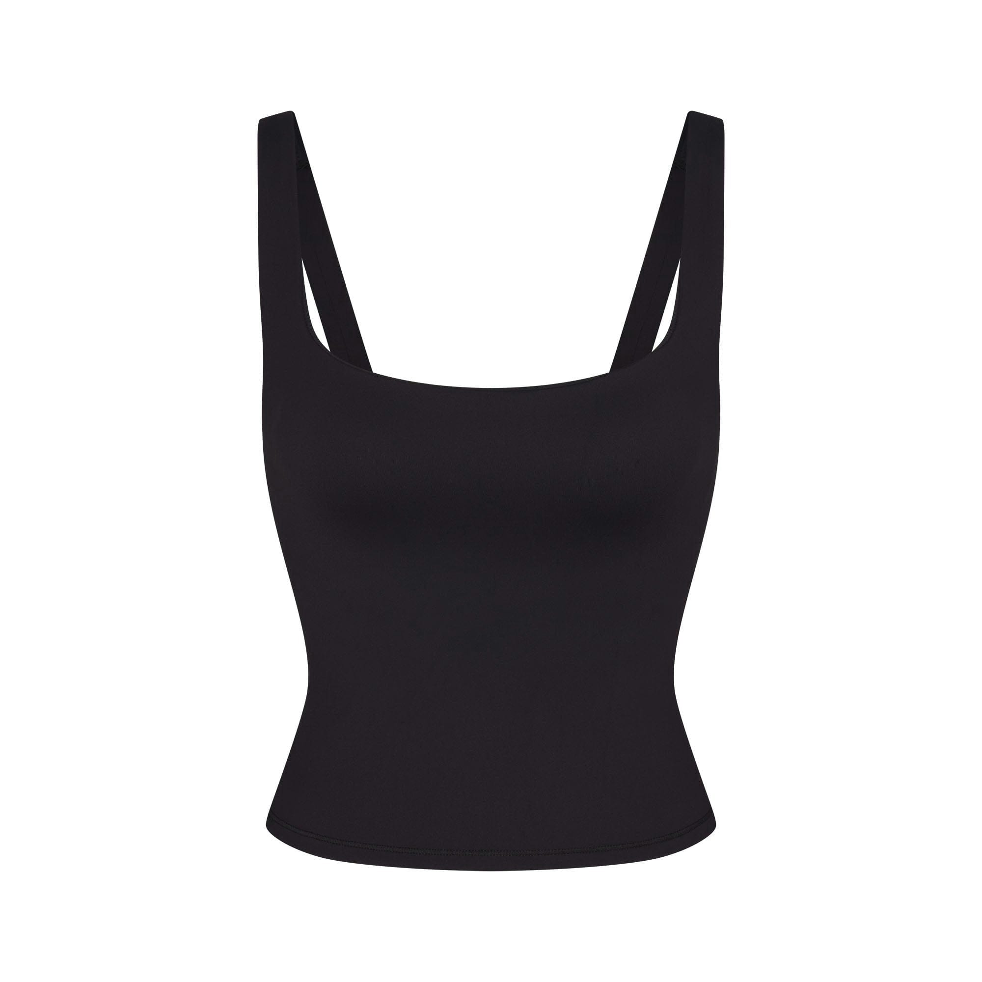 Skims Nikeskims Matte Square Neck Tank Obsidian