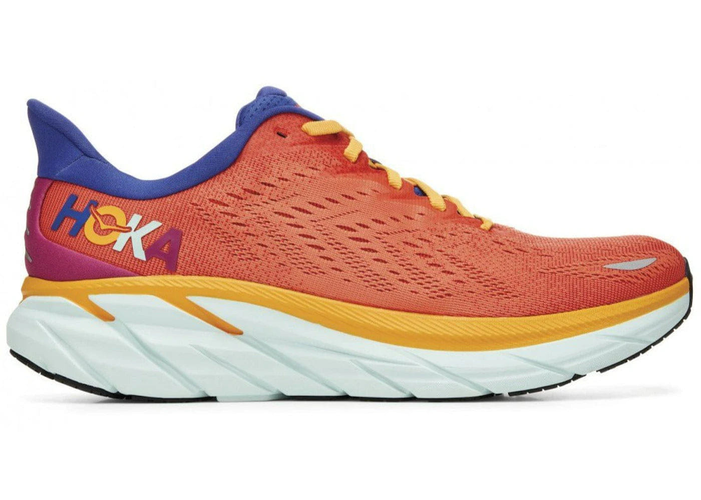 Hoka One One Clifton 8 Fiesta Orange Purple