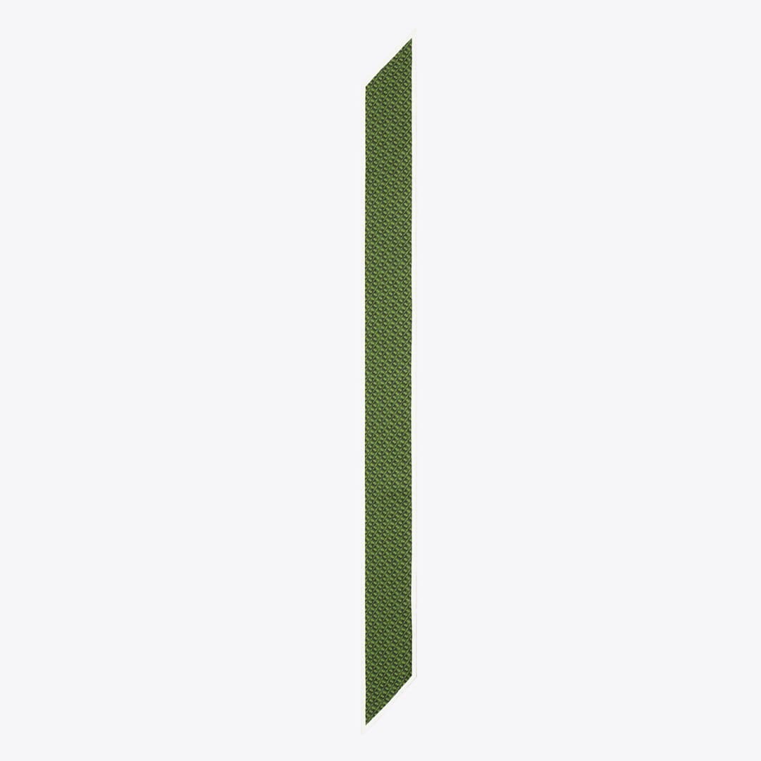 Tory Burch T Link Silk Ribbon Tie Green T Link