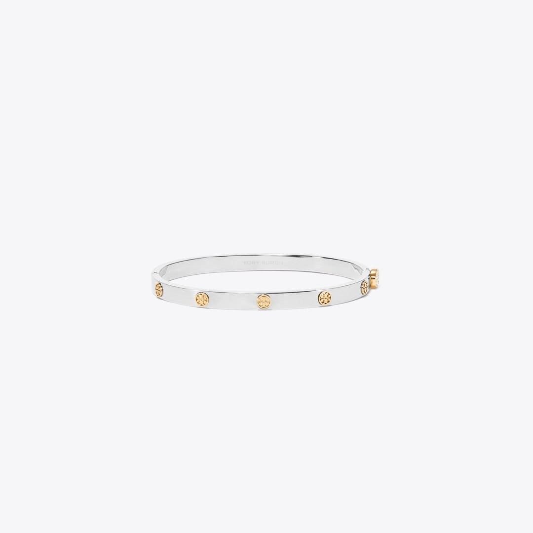 Tory Burch Thin Icon Hinge Bracelet Tory Silver / Tory Gold