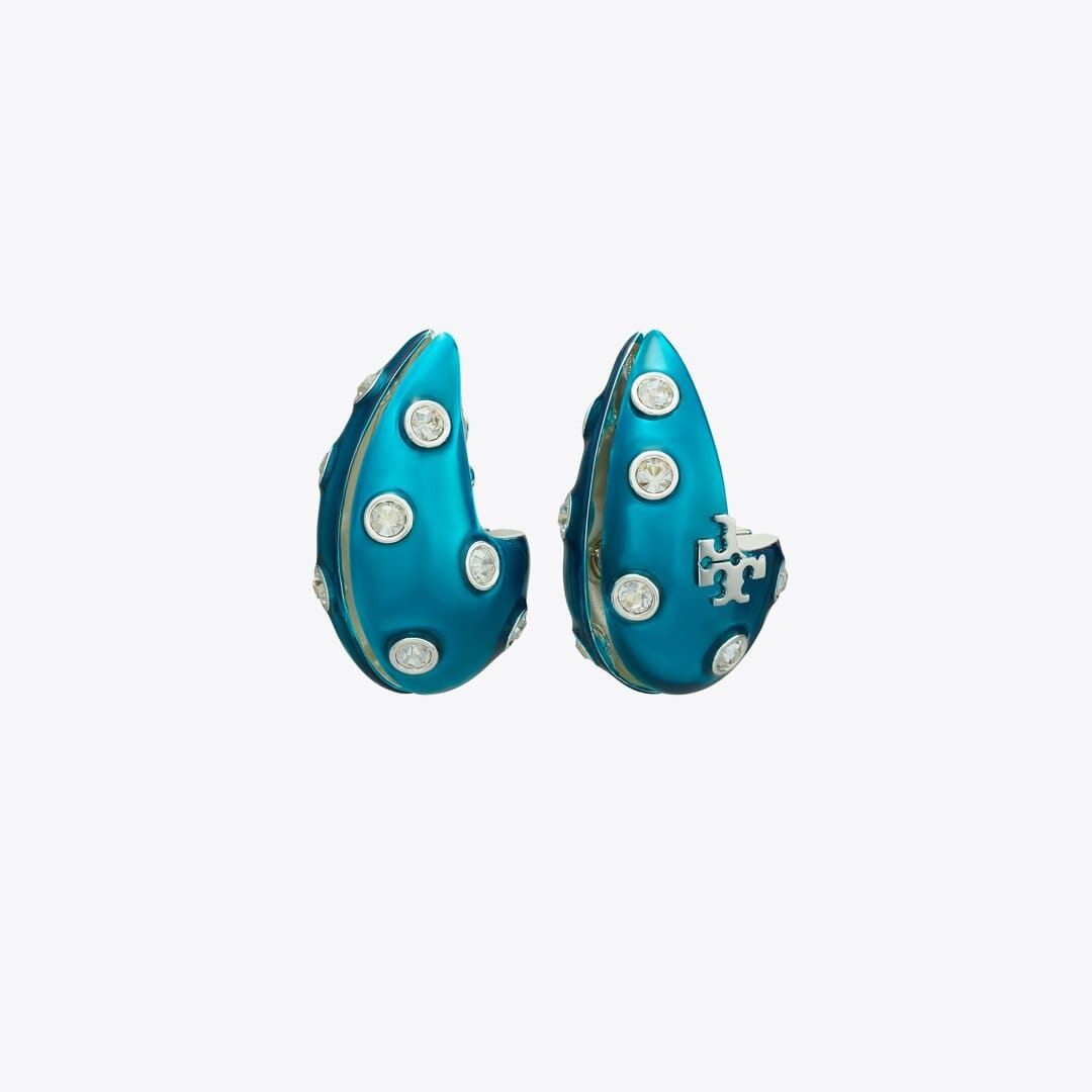Tory Burch Pierced Earring Blue / Crystal