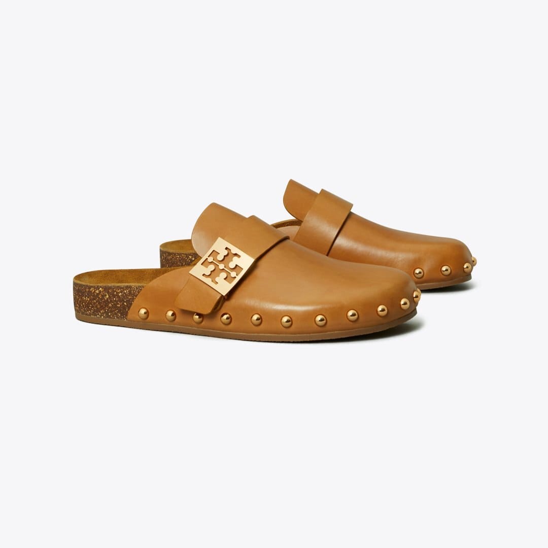 Tory Burch Mellow Studded Mule CARAMEL CORN / GOLD