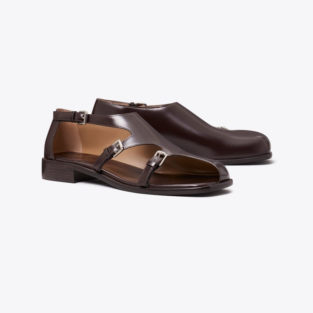Tory Burch Multi - Buckle Monk Strap DARK UMBER