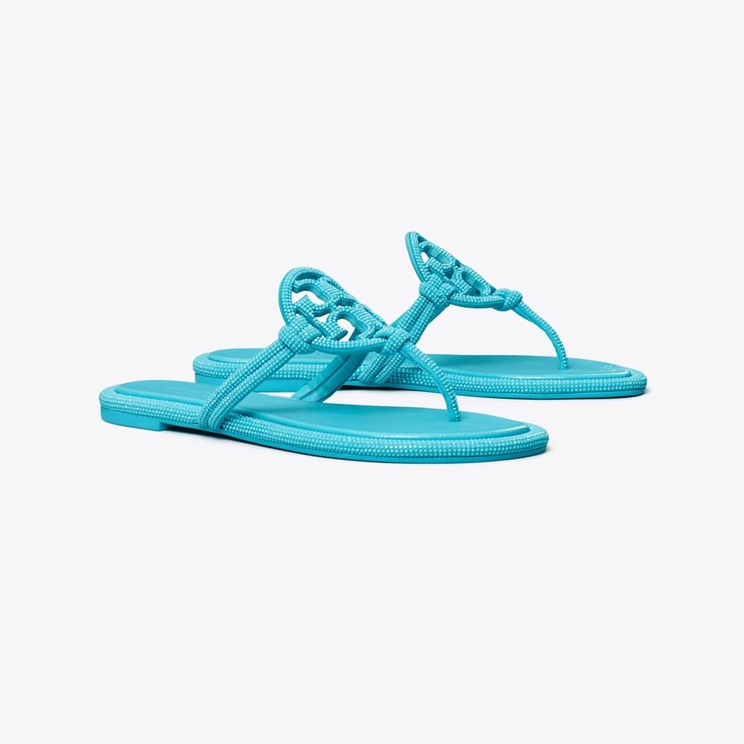 Tory Burch Miller Pav Knotted Sandal SOFT TURQUOISE
