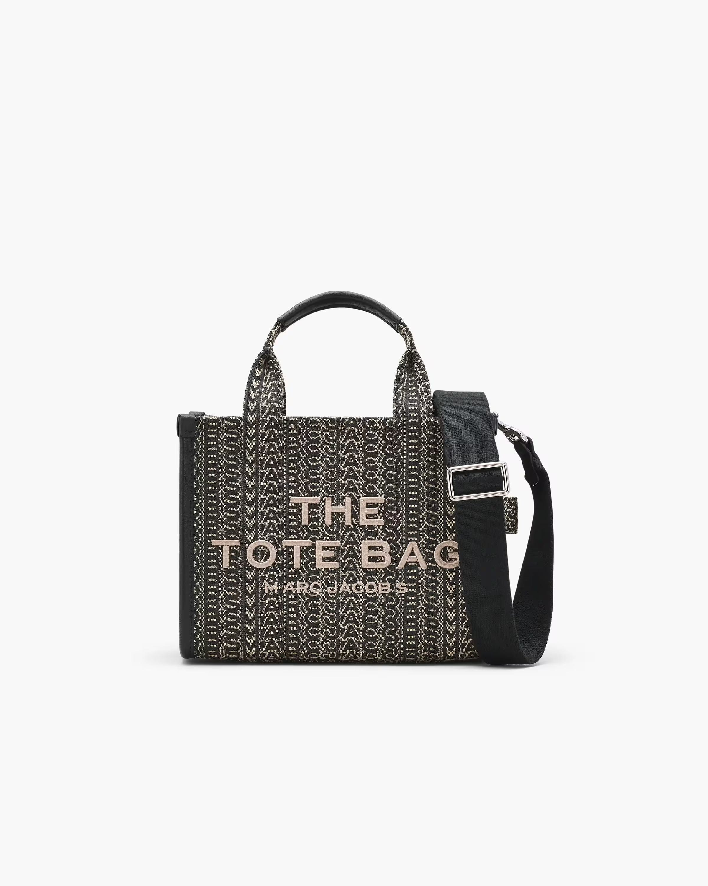 Marc Jacobs The Monogram Jacquard Small Tote Bag Beige Multi