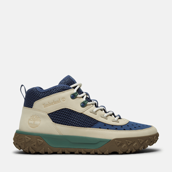 Timberland Greenstride Motion 6 Mid Perforated Sneaker Navy Nubuck/Light Beige Men'S