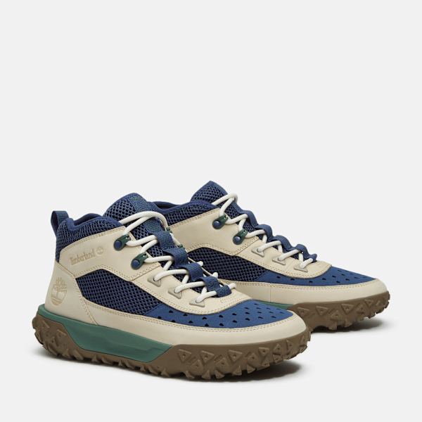 Timberland Greenstride Motion 6 Mid Perforated Sneaker Navy Nubuck/Light Beige Men'S