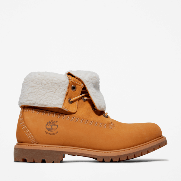 Timberland Warm-Lined Waterproof Roll-Top Boot Wheat Nubuck Women'S