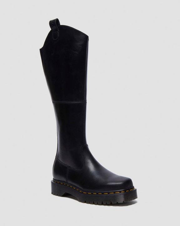 Dr Martens Amaayah Knee High Leather Boots - Black