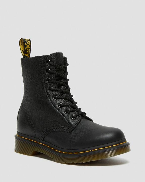 Dr Martens Pascal Virginia Leather Lace Up Boots - Black