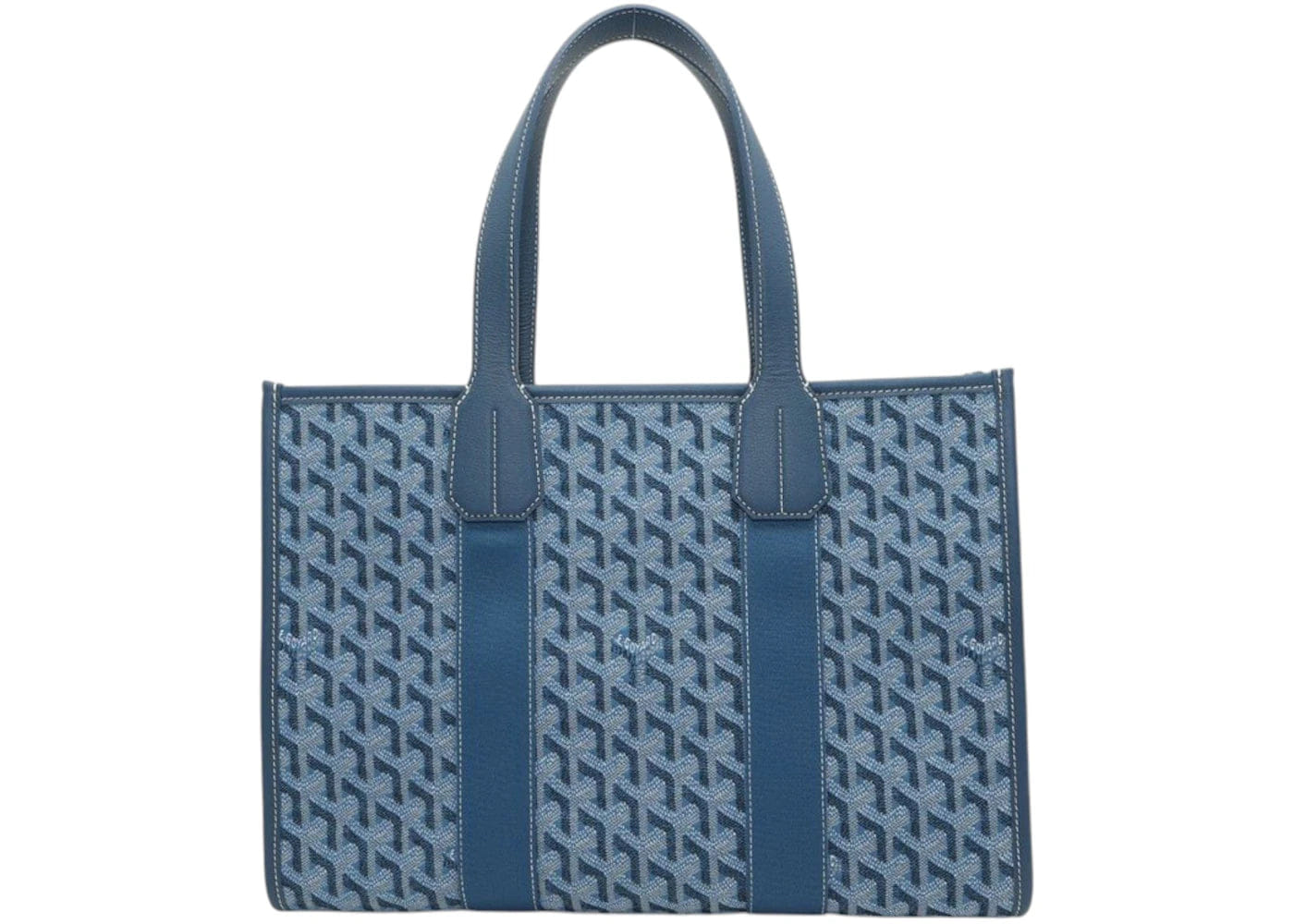 Goyard Villette Jacquard Tote Bag Pm Ocean Blue