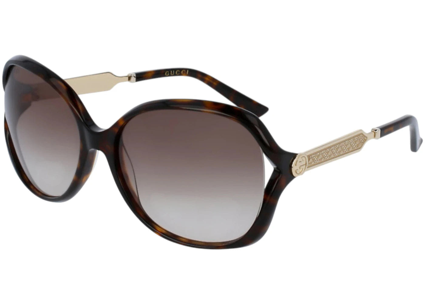 Gucci Round Sunglasses Brown Havana Gg0076S - 003