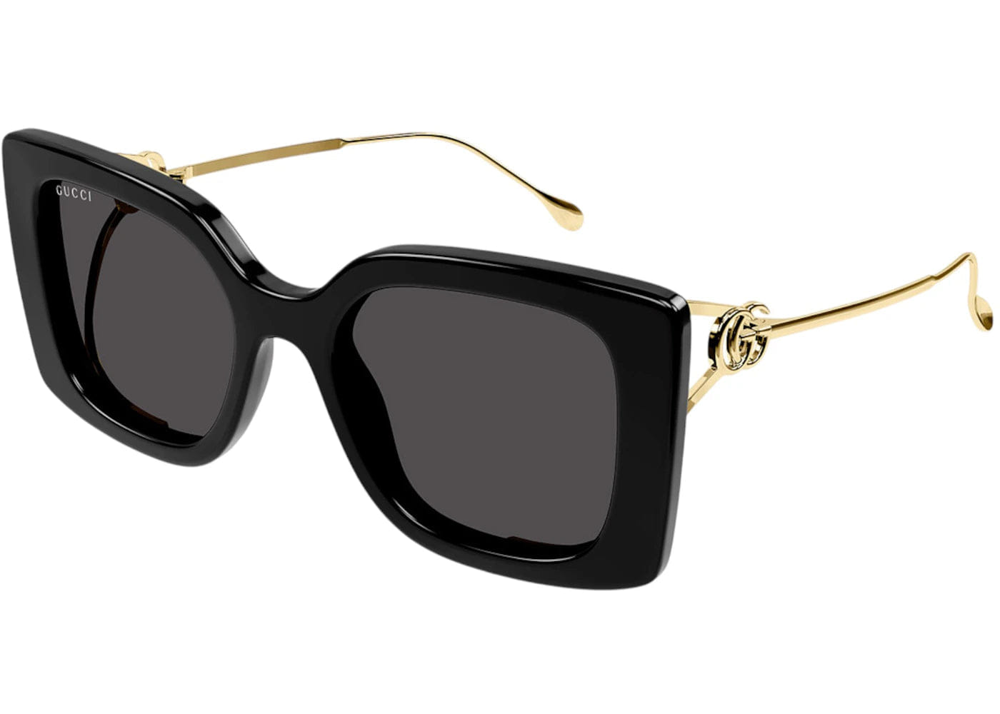 Gucci Square Sunglasses Black Gold Gg1567Sa - 001 - 54