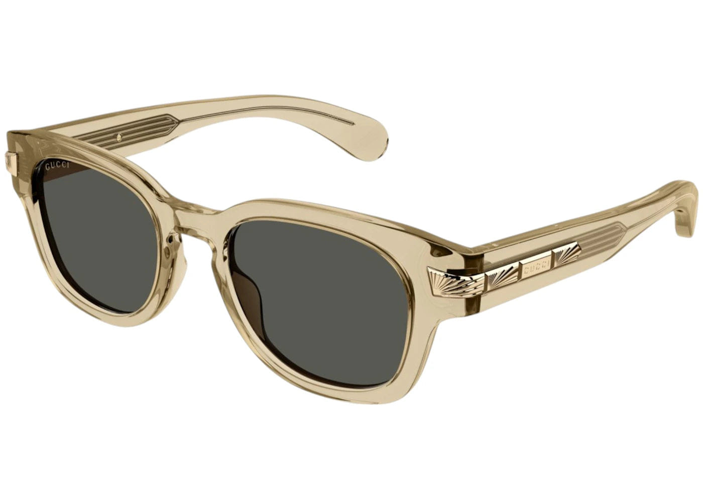 Gucci Square Sunglasses Brown Grey Gg1518S - 004 - Fr