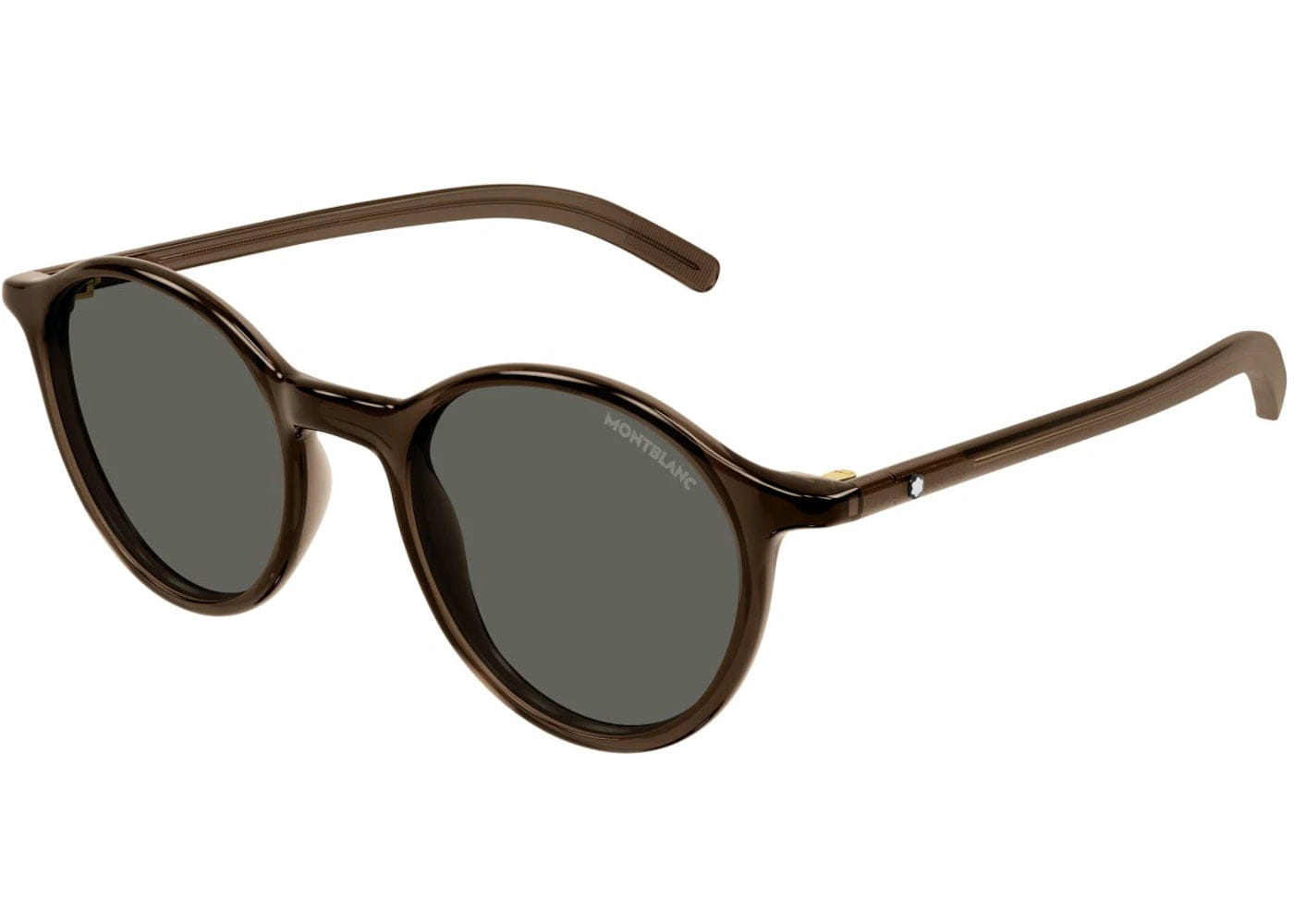 Mont Blanc Round Sunglasses Brown - Grey Mb0324S - 002