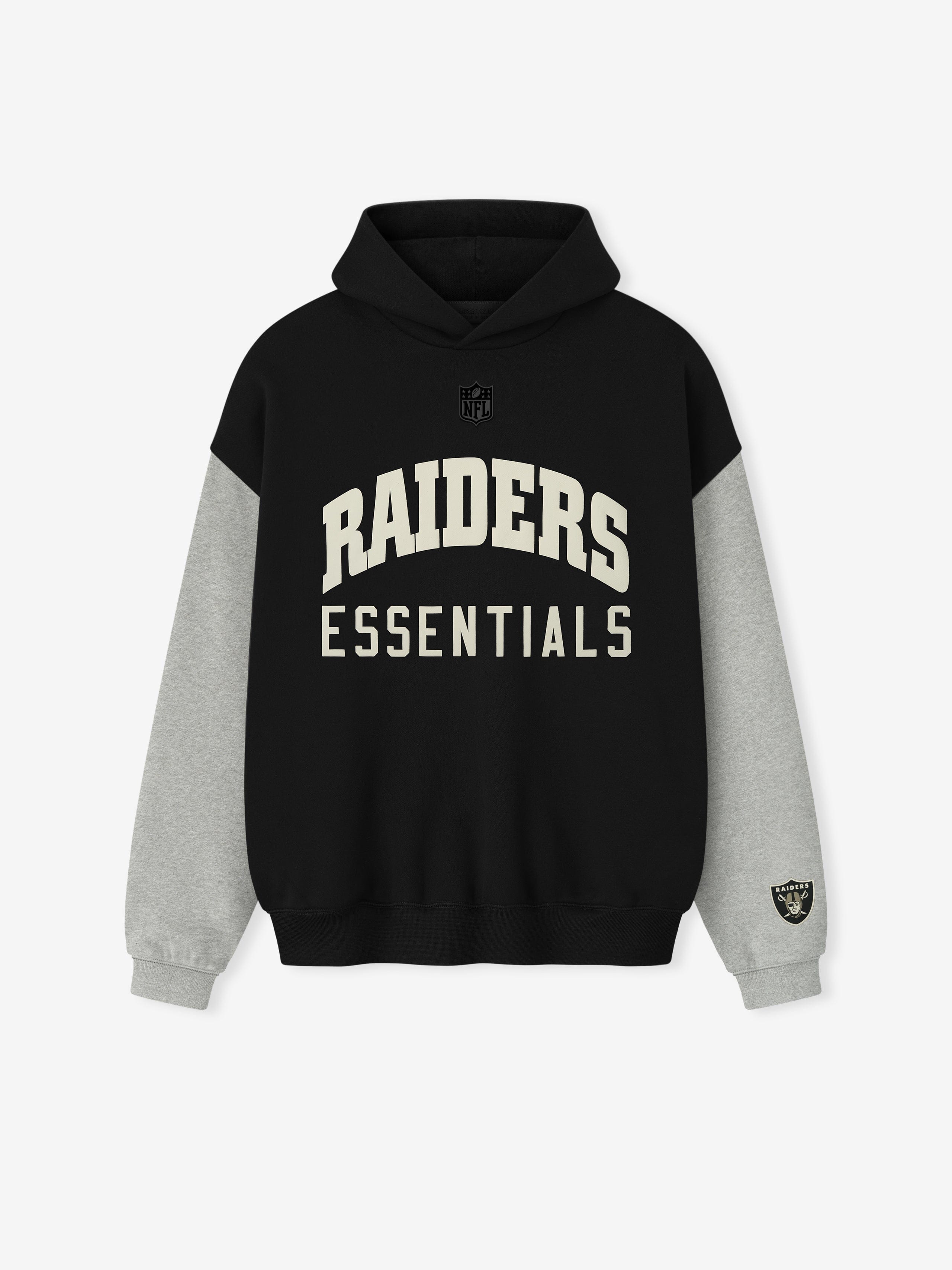 Essentials Raiders Sport Hoodie Black/Concrete Heather