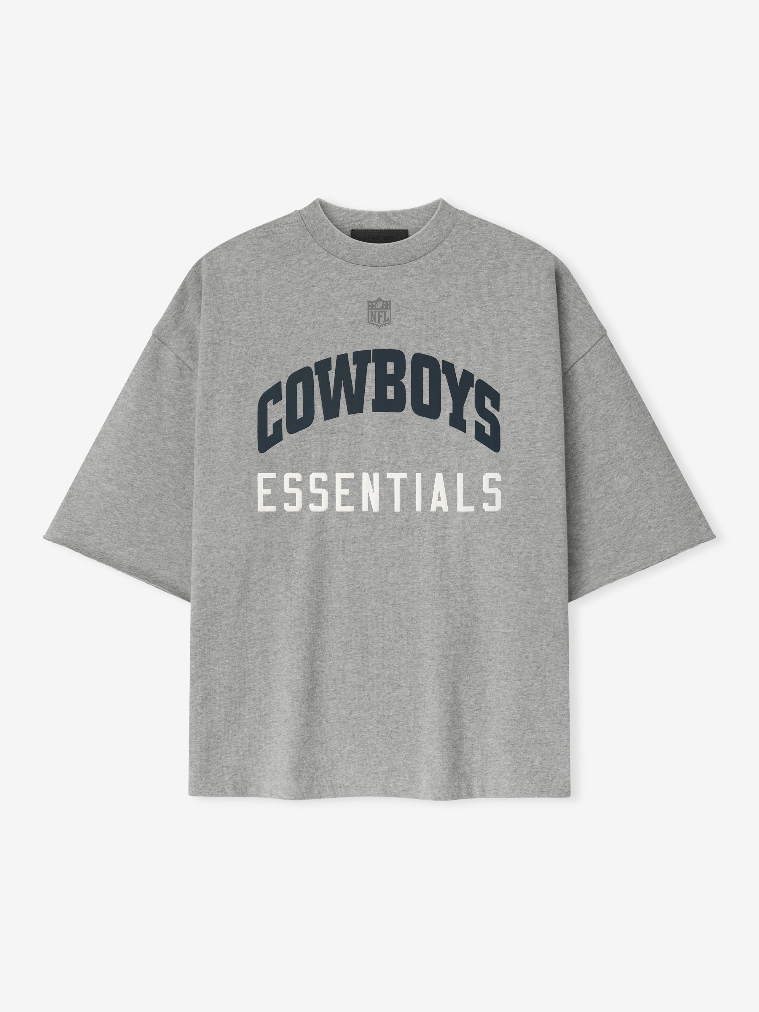 Essentials Cowboys 90S 3/4 Sleeve Football T-Shirt Concrete Heather