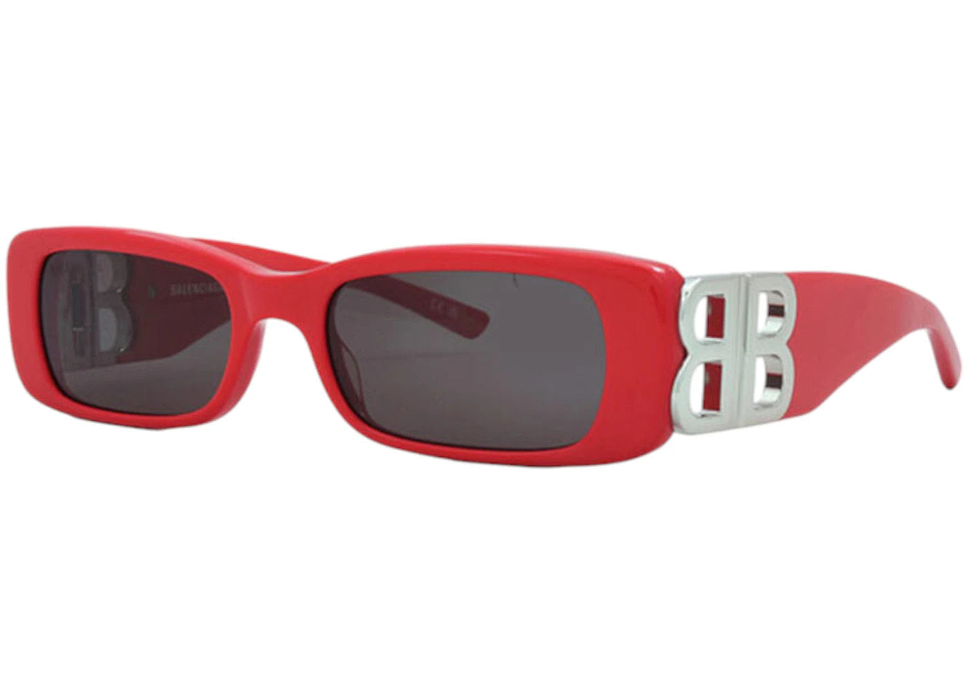 Balenciaga Rectangle Sunglasses Red Bb0096S 015