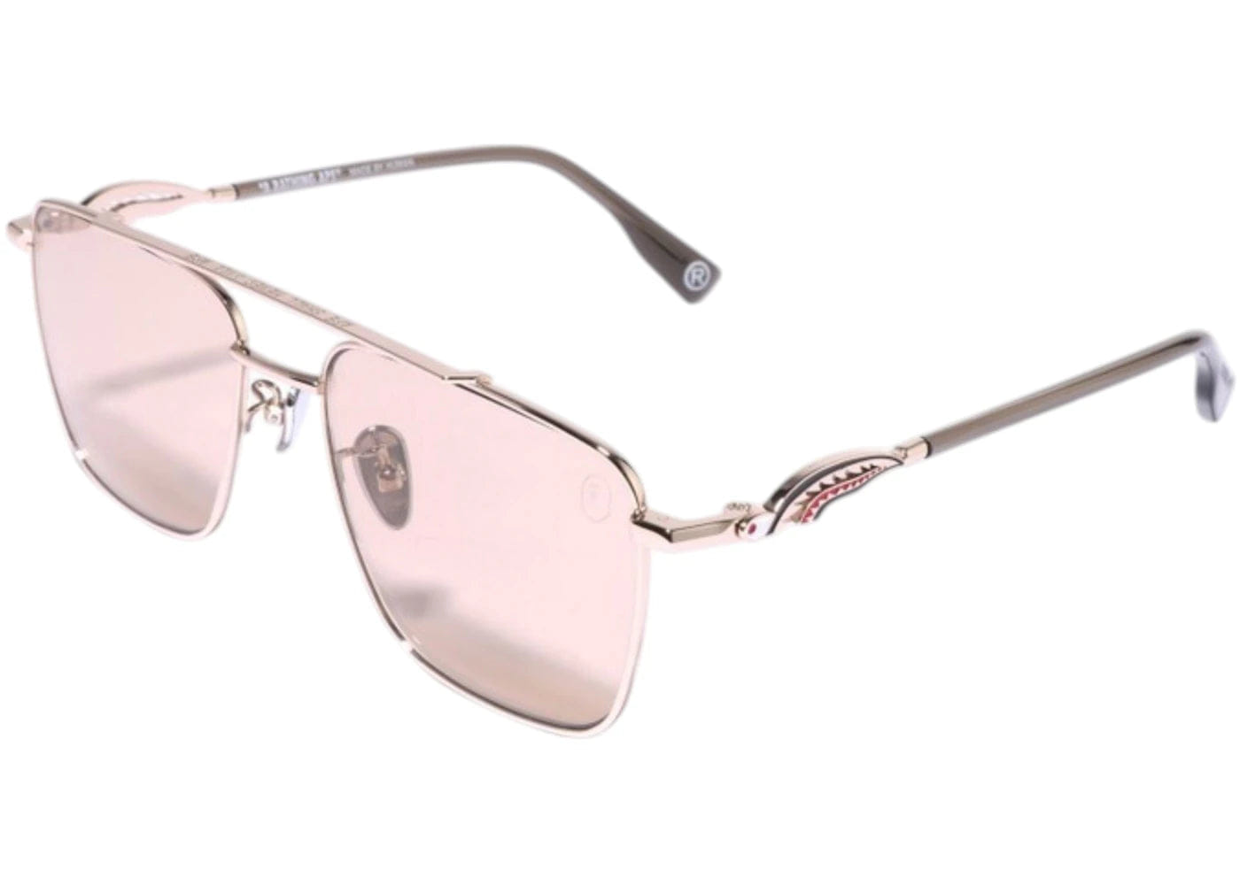 BAPE Shark Ii Sunglasses Gold