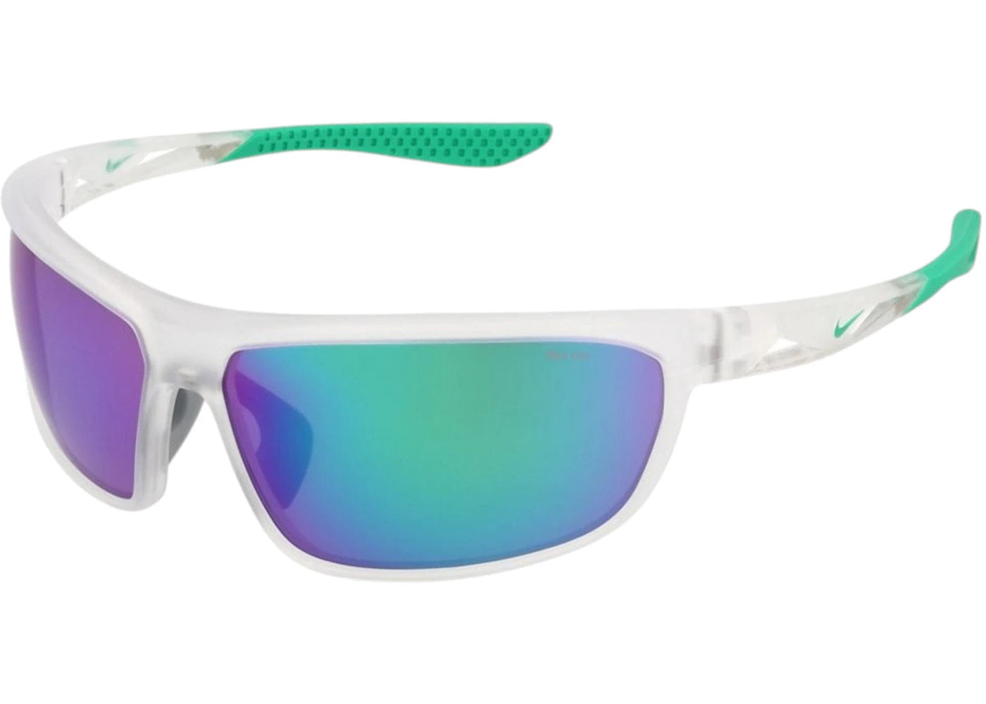 Nike Windtrack Run Sunglasses White / Green Mirror