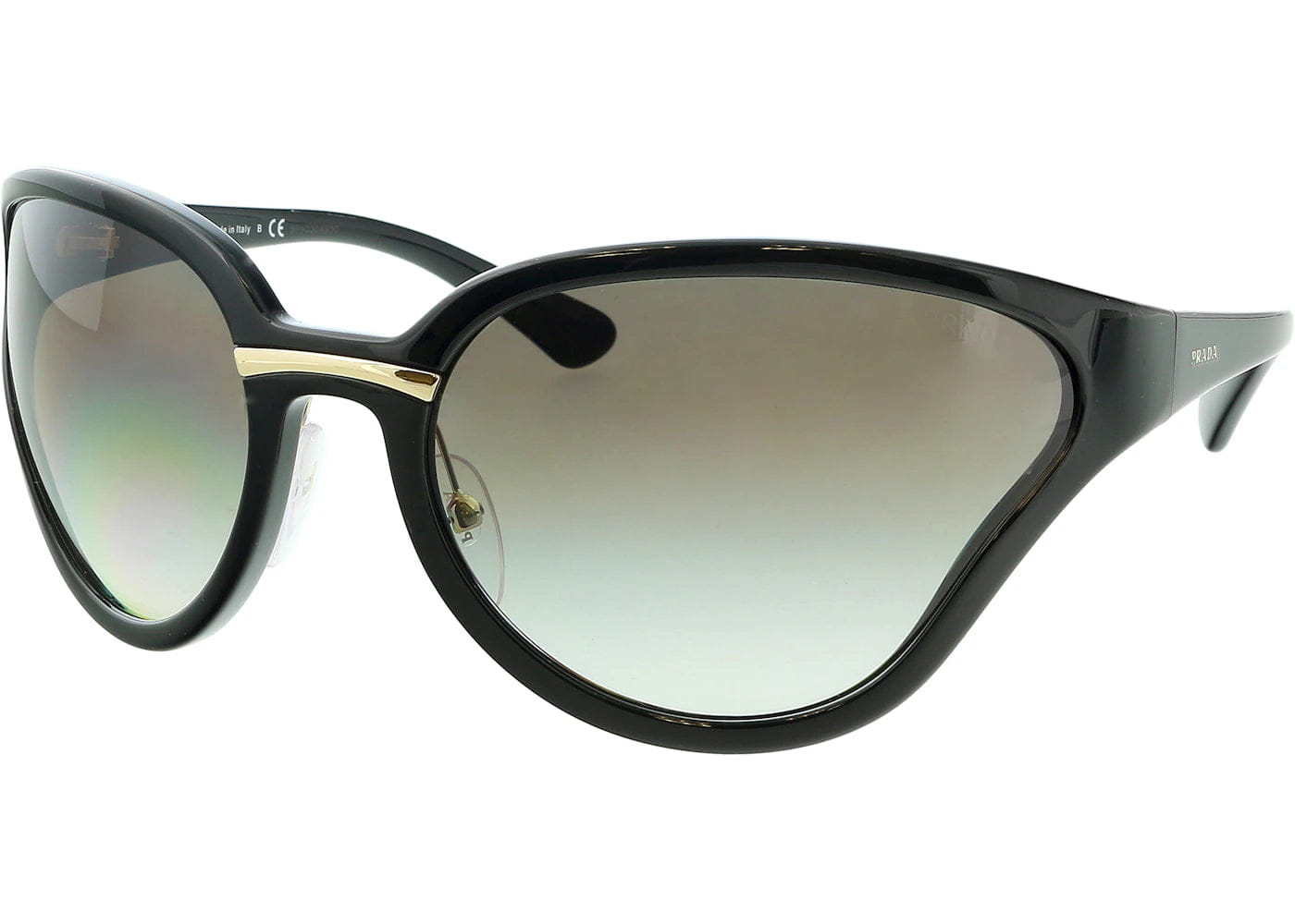 Prada Cateye Sunglasses Black 0Pr 22Vs 1Ab0A7