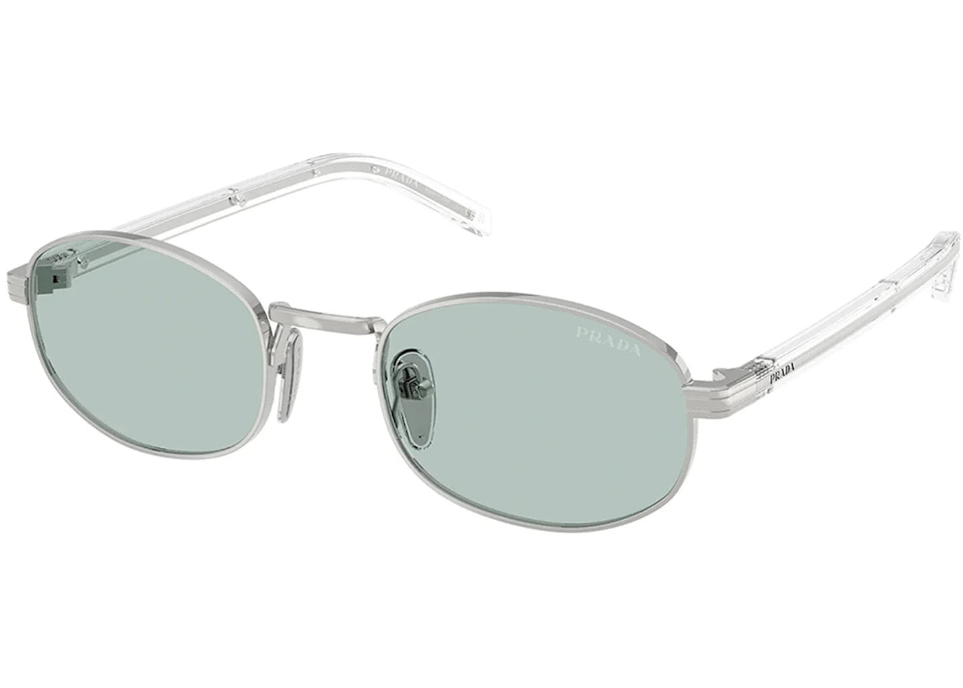 Prada Oval Sunglasses Silver Pr_B53S_1Bc40N_49Mm
