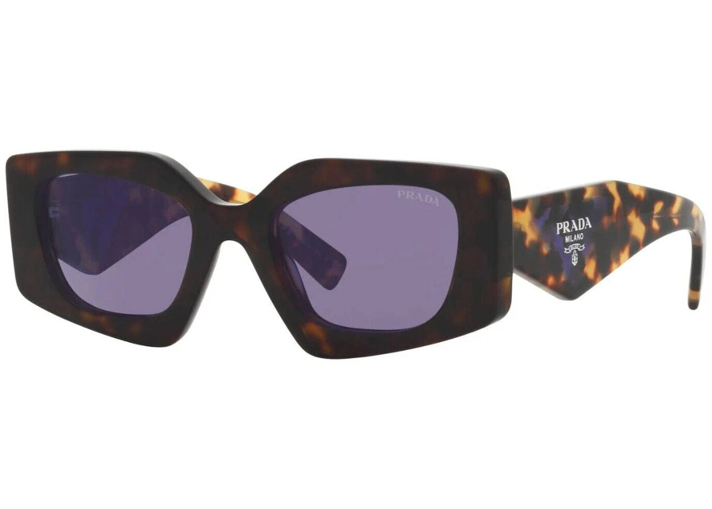 Prada Rectangle Sunglasses Brown Pr15Ys - 2Au05Q - 51