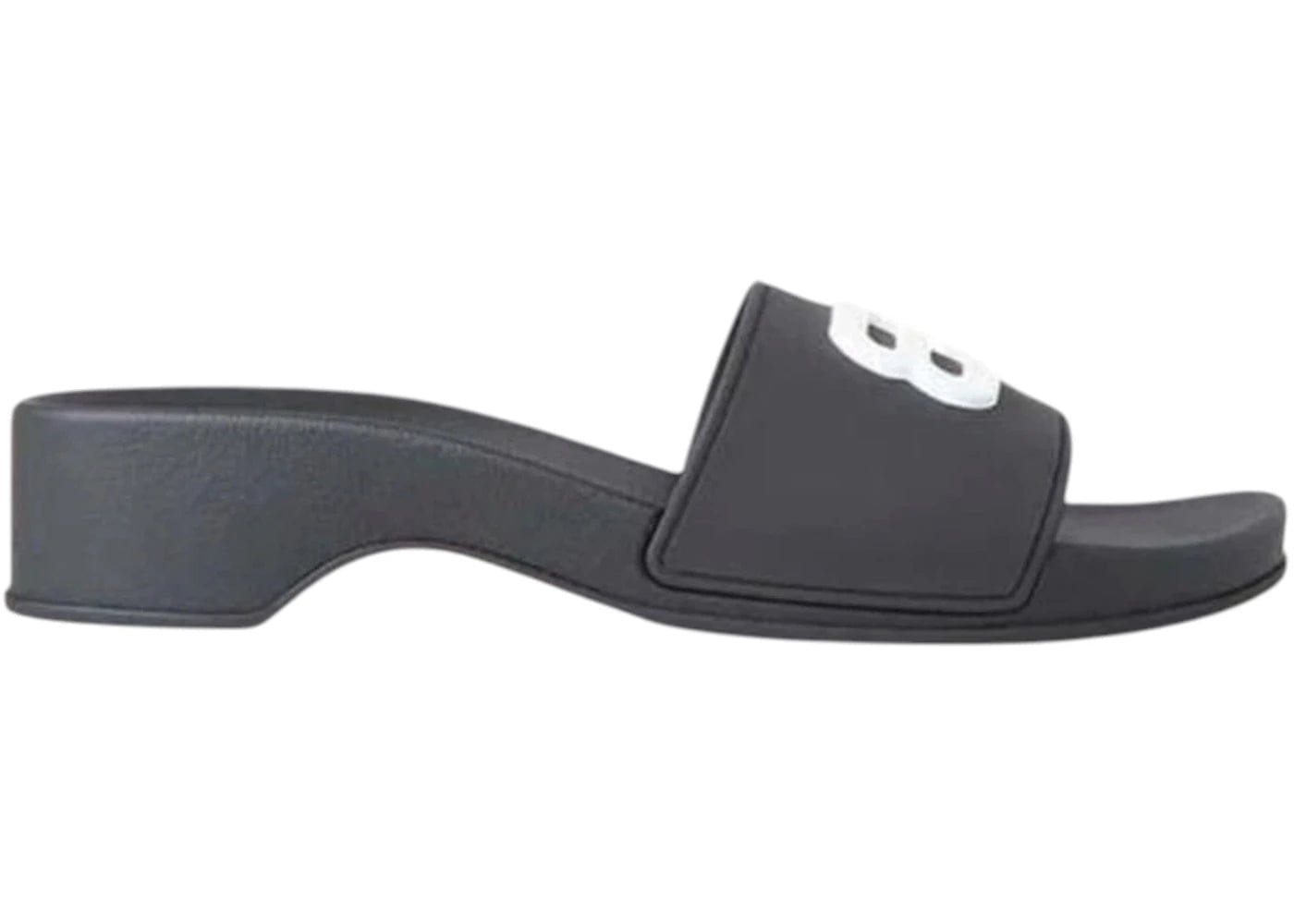 Balenciaga Pool Bb Wedge Sandal Black White Womens