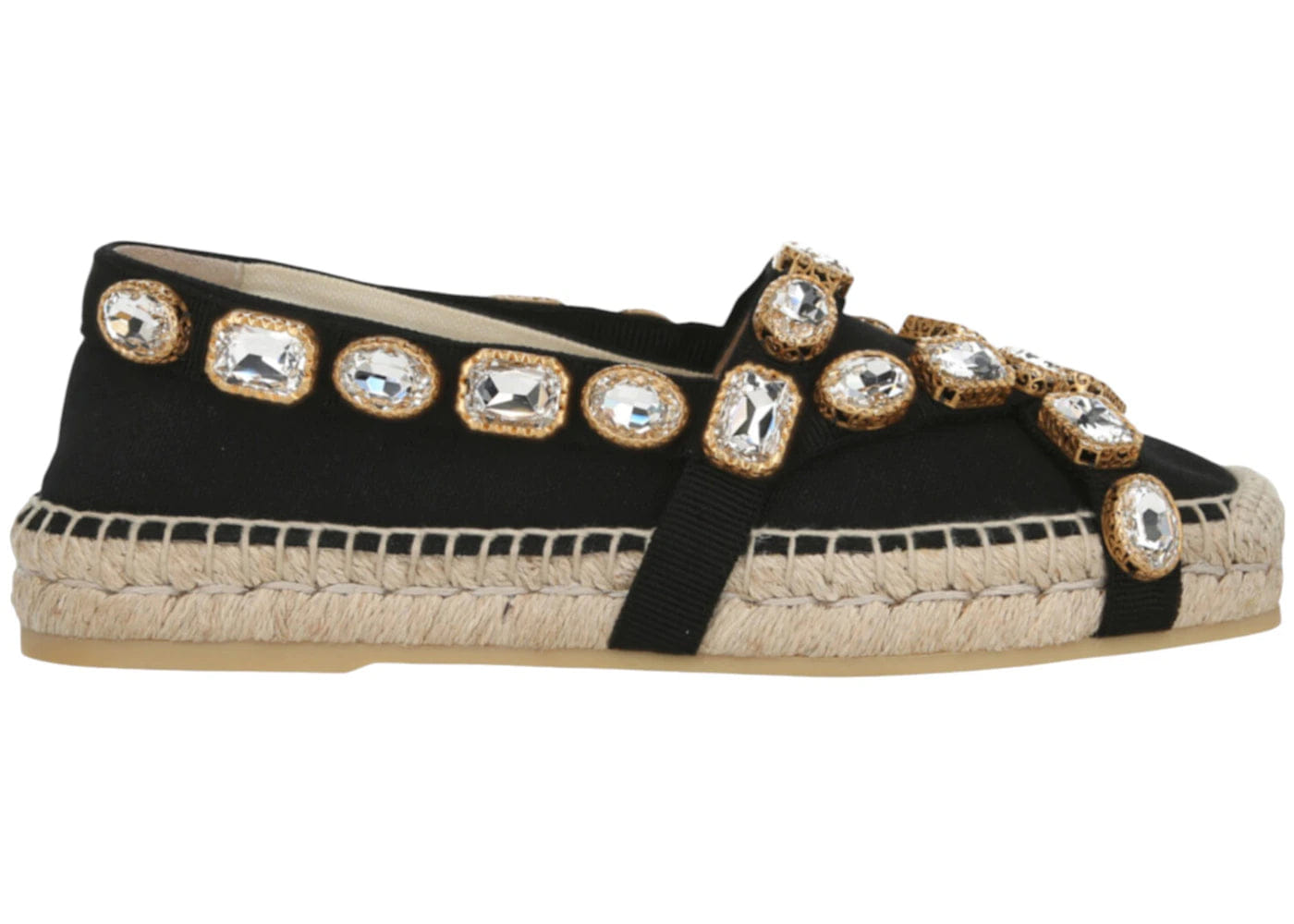 Gucci Pepita Espadrilles Black Womens