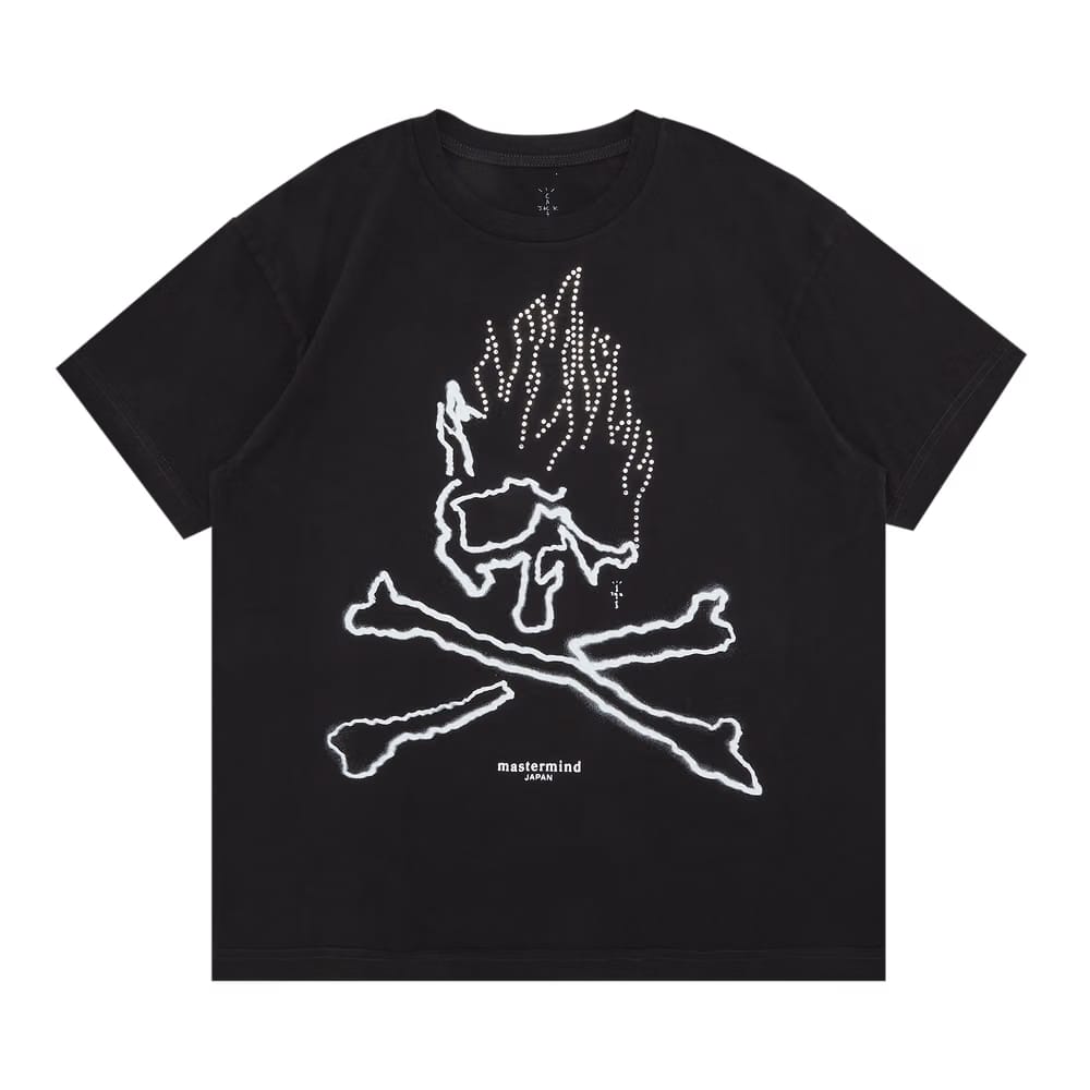 Cactus Jack by Travis Scott For Mastermind Skull T-Shirt Black