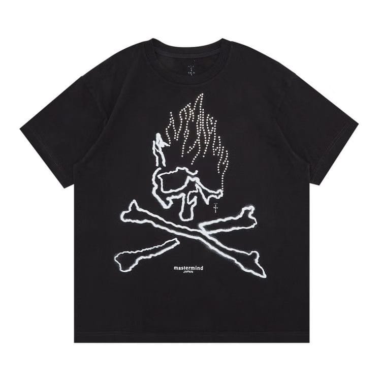 Cactus Jack by Travis Scott For Mastermind Skull T-Shirt Black