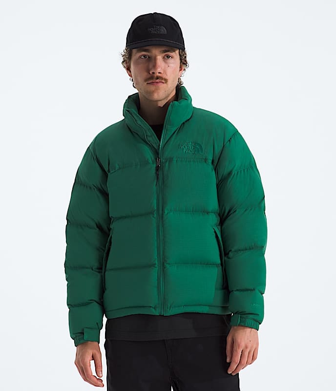 The North Face Men 1996 Retro Nuptse DTM Jacket White Dune Evergreen TNF Blue