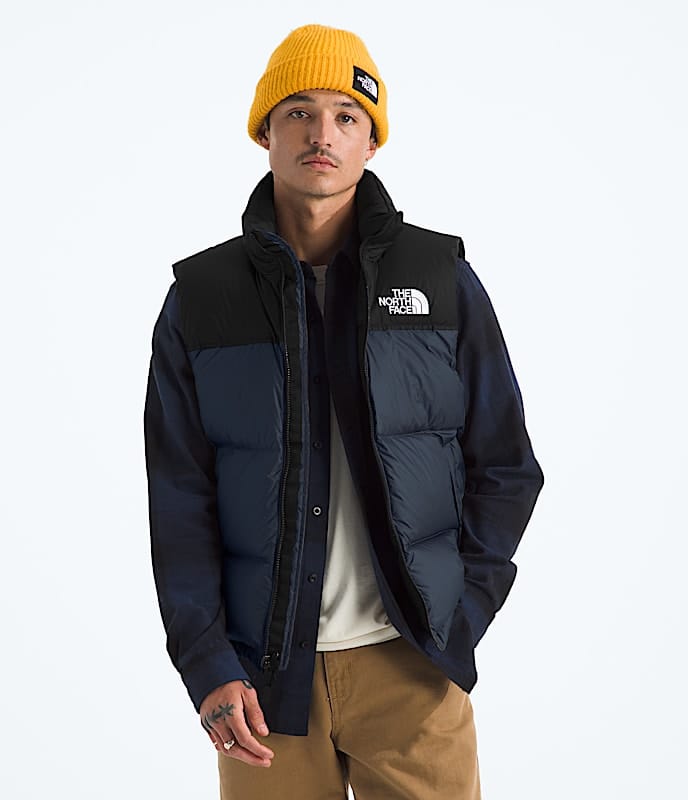 The North Face Men 1996 Retro Nuptse Vest Summit Navy/TNF Black/Recycled Down Bark Mist